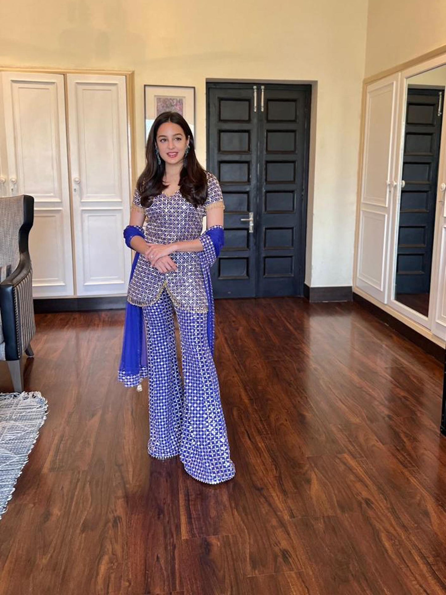 TARINI MANCHANDA IN PURPLE ZARI & SEQUIN COORD SET