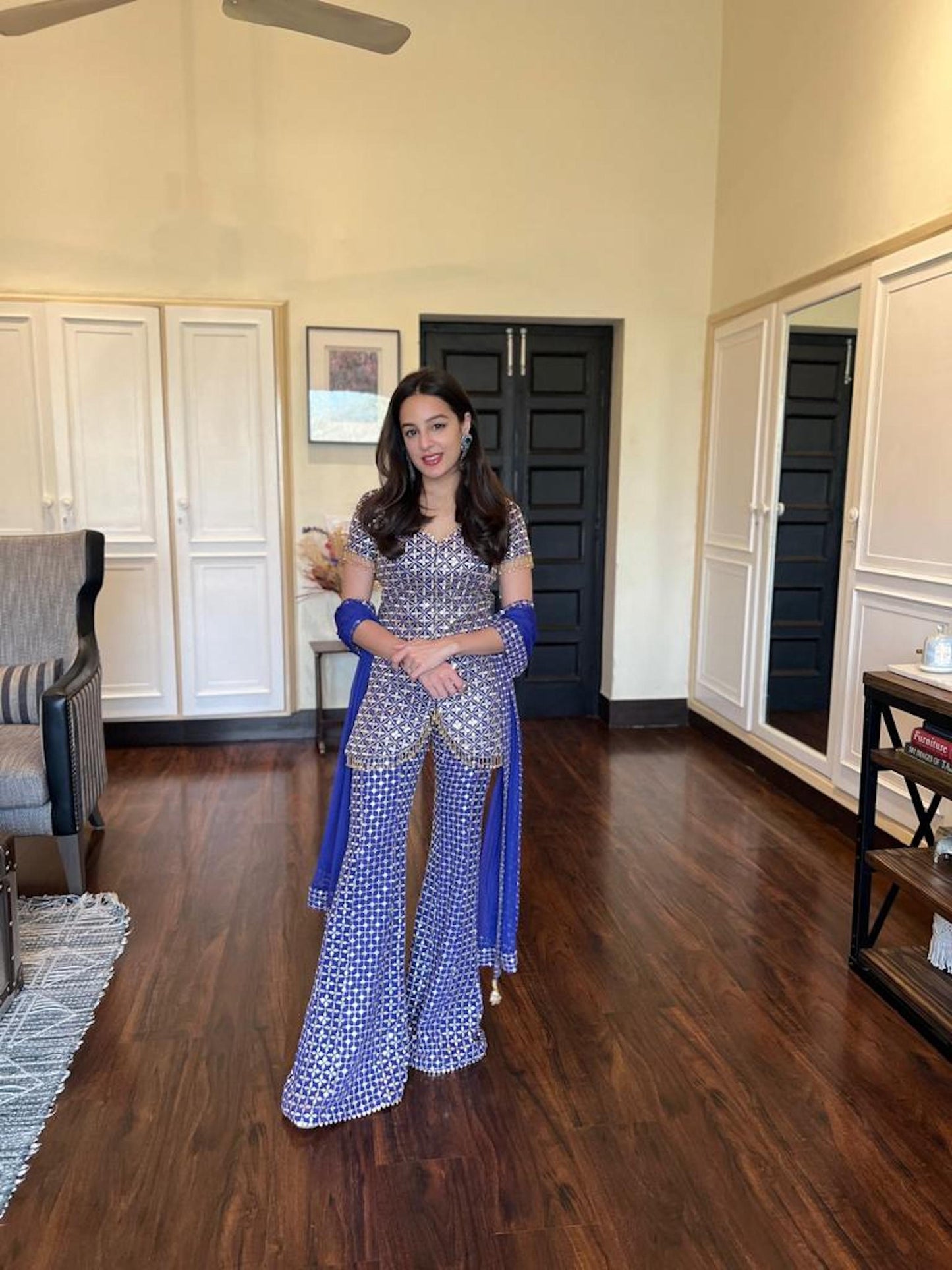 TARINI MANCHANDA IN PURPLE ZARI & SEQUIN COORD SET