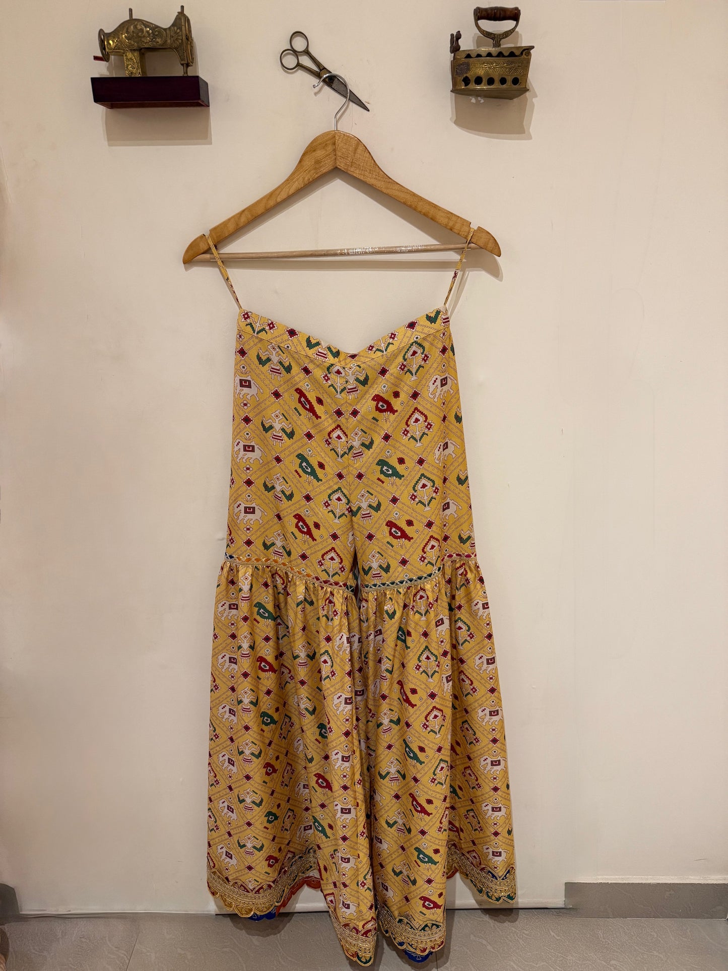 YELLOW PATOLA SHARARA SET