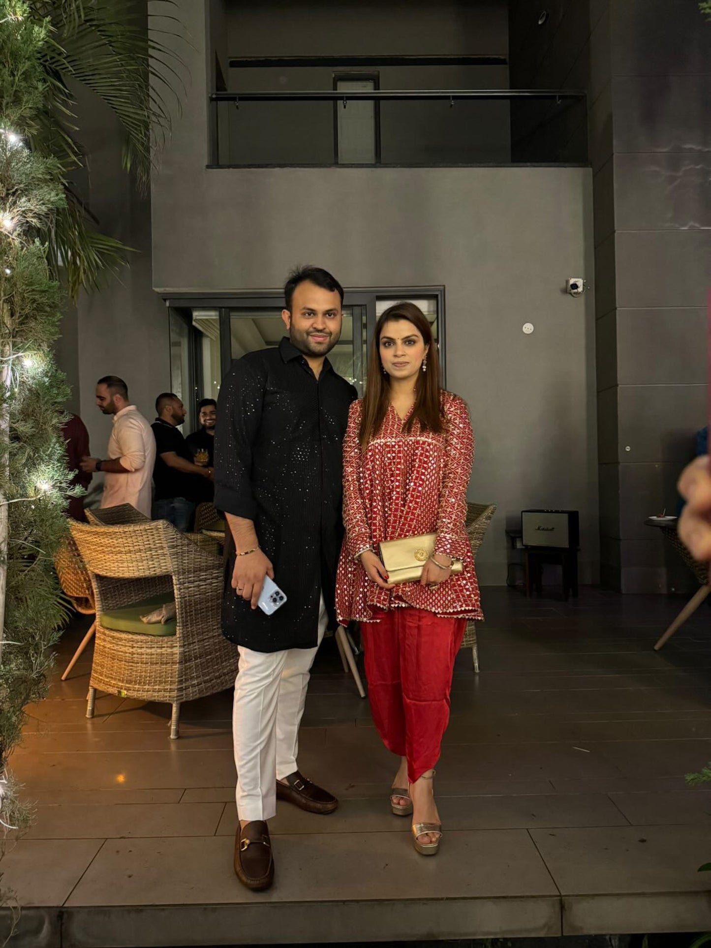 RED ZARI & SEQUIN DHOTI SET