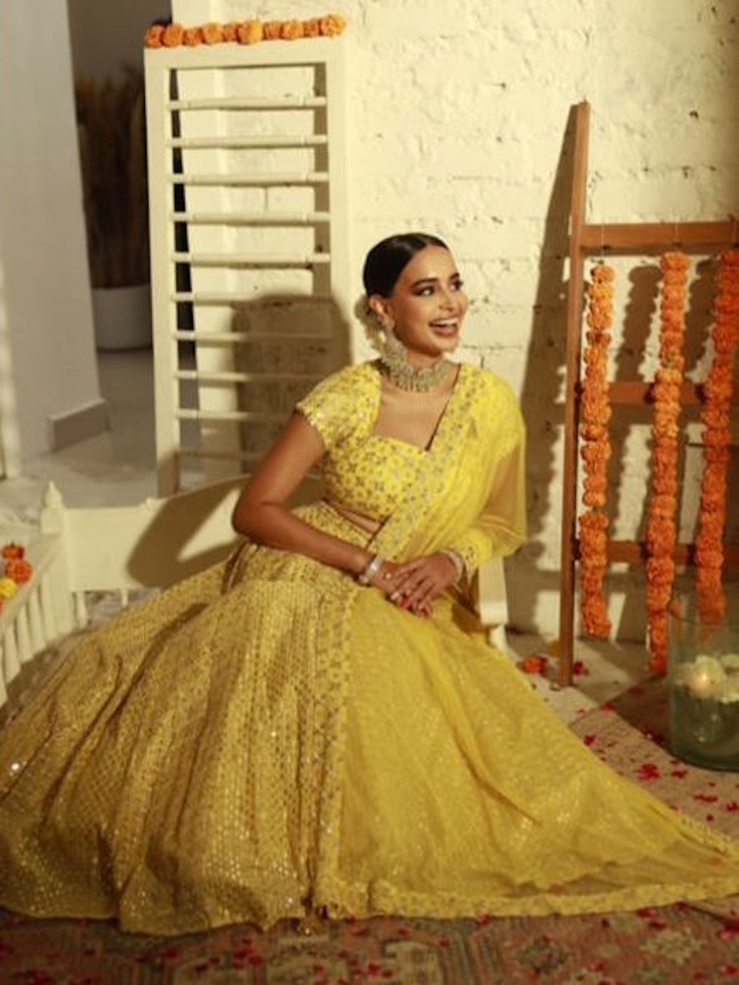 ARUSHI MEHRA IN YELLOW ZARI & SEQUIN LEHENGA SET