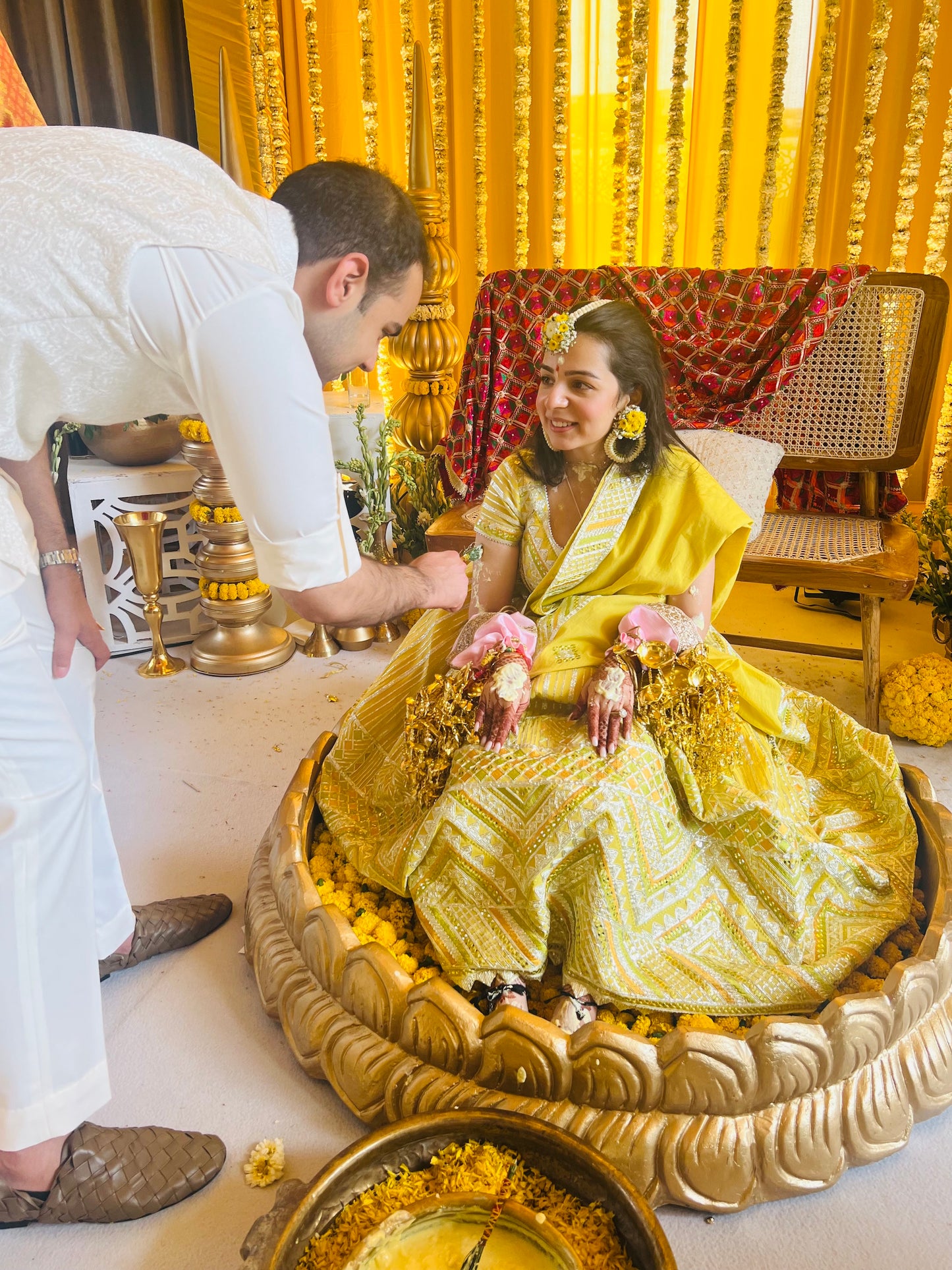 TANYA NARANG IN YELLOW GOTA WORK LEHENGA SET