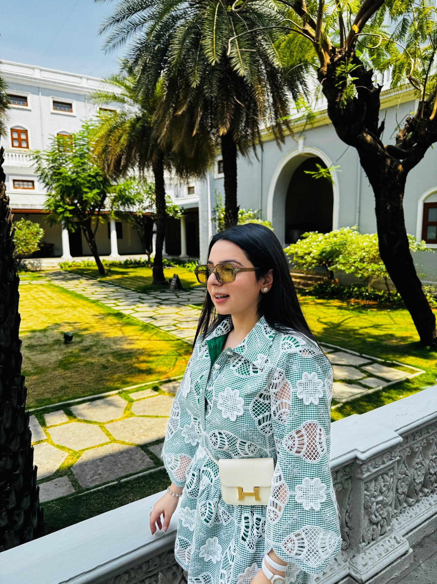TANYA NARANG IN GREEN COTTON DRESS