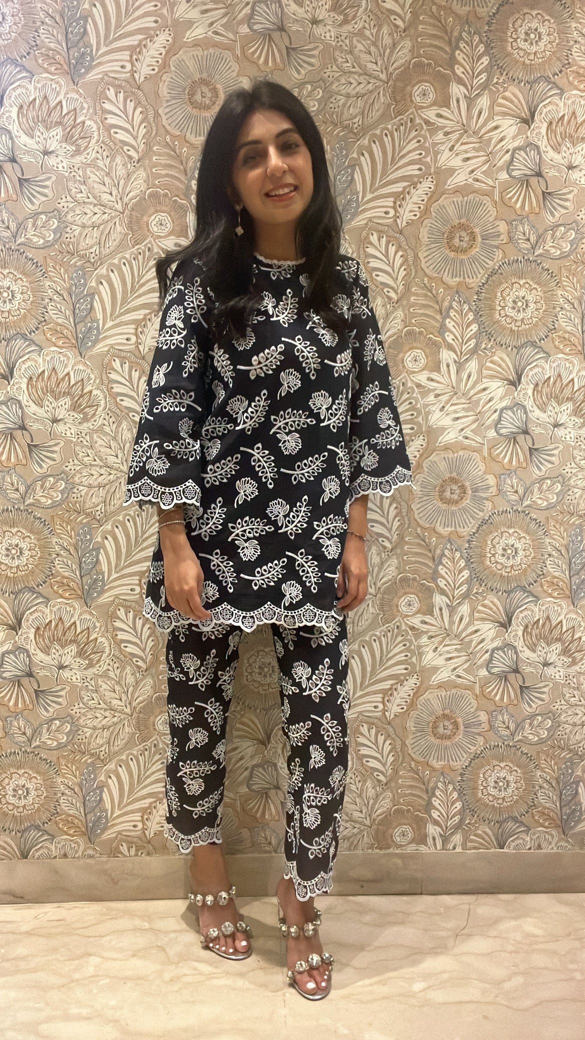 NAVY BLUE COTTON COORD SET