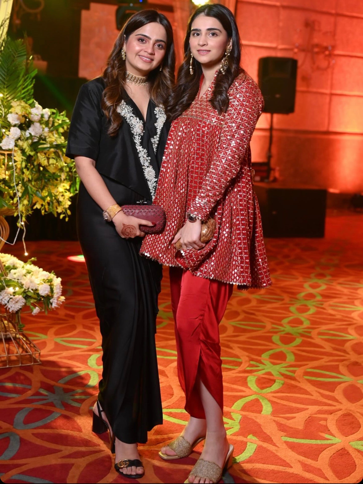 RED ZARI & SEQUIN DHOTI SET