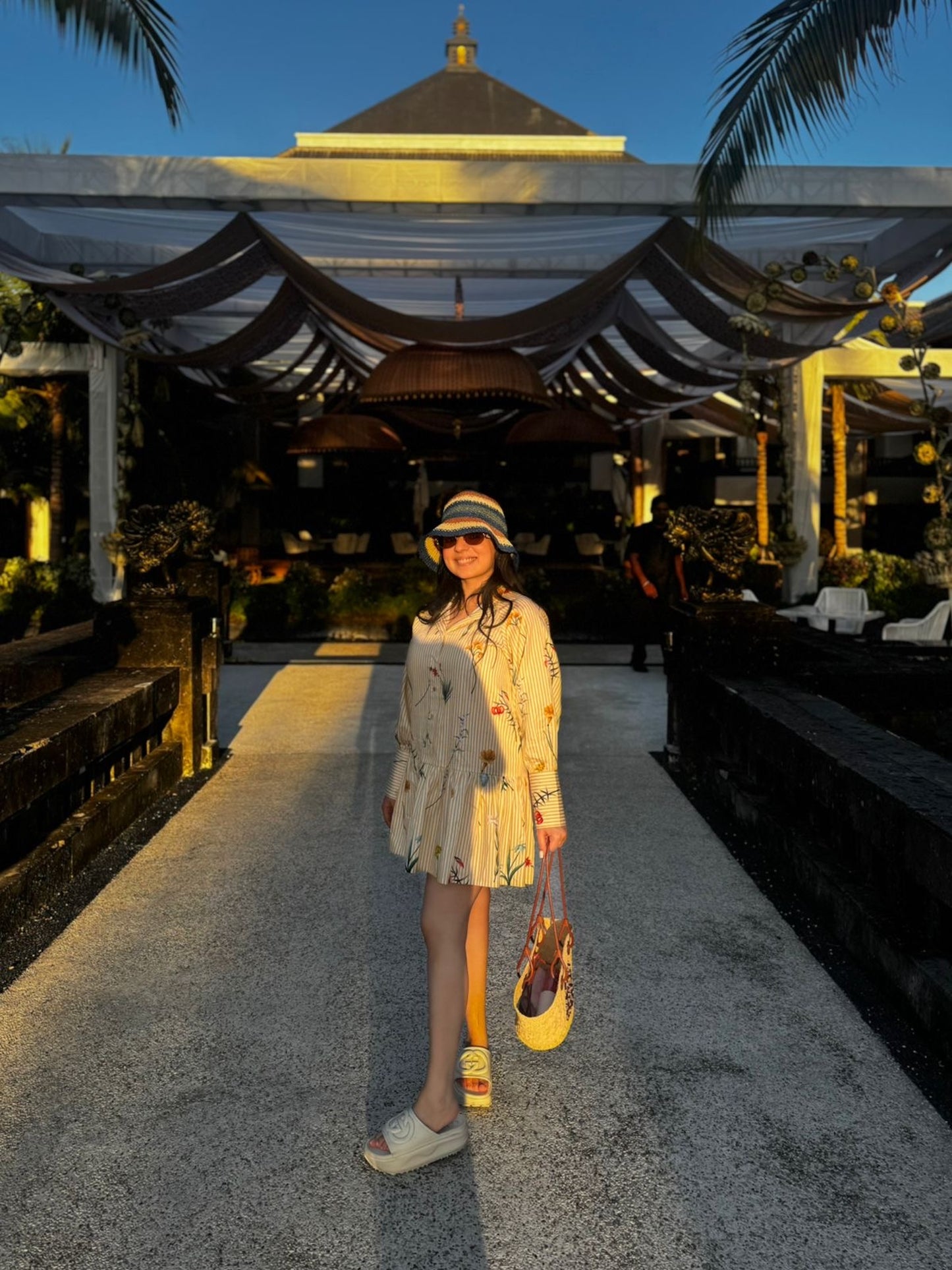 TANYA NARANG IN YELLOW COTTON DRESS