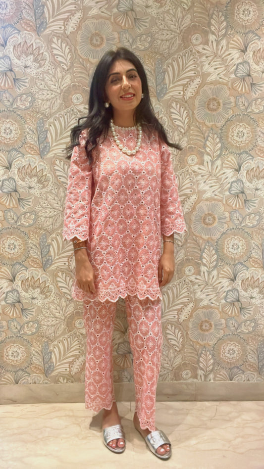 PINK COTTON COORD SET