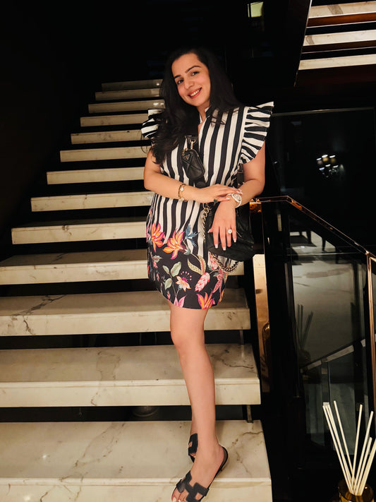 TANYA NARANG IN BLACK COTTON DRESS