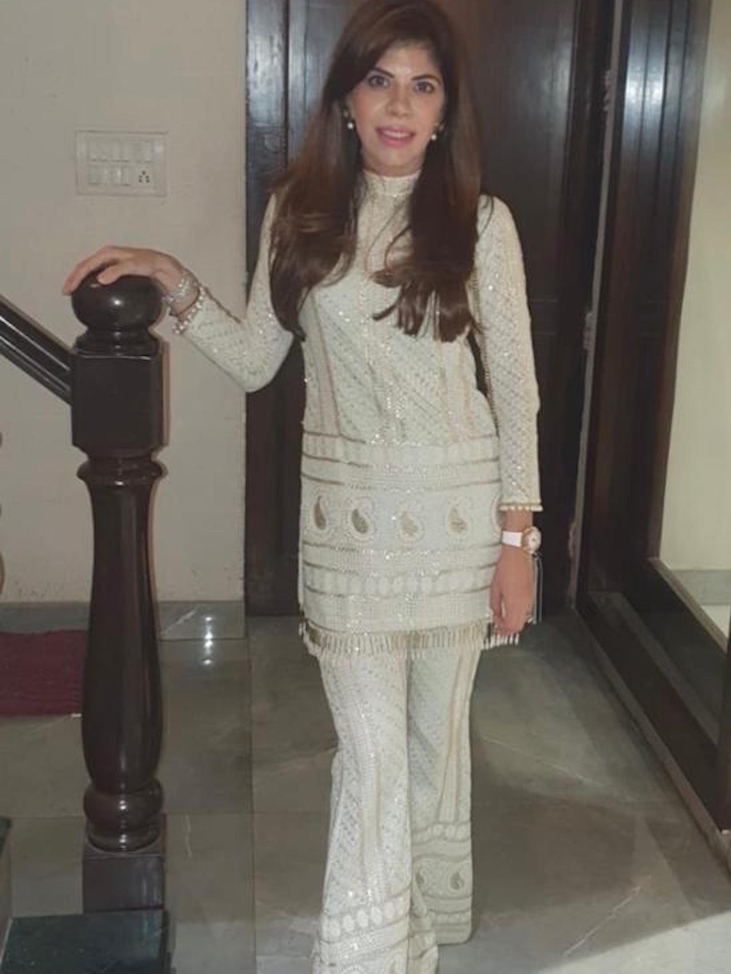 CHIKANKARI COORD SET