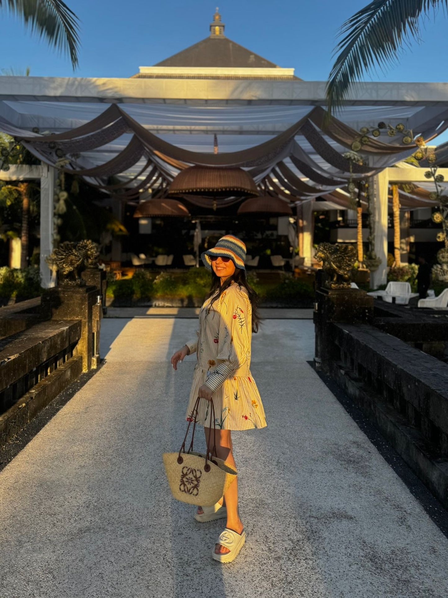 TANYA NARANG IN YELLOW COTTON DRESS