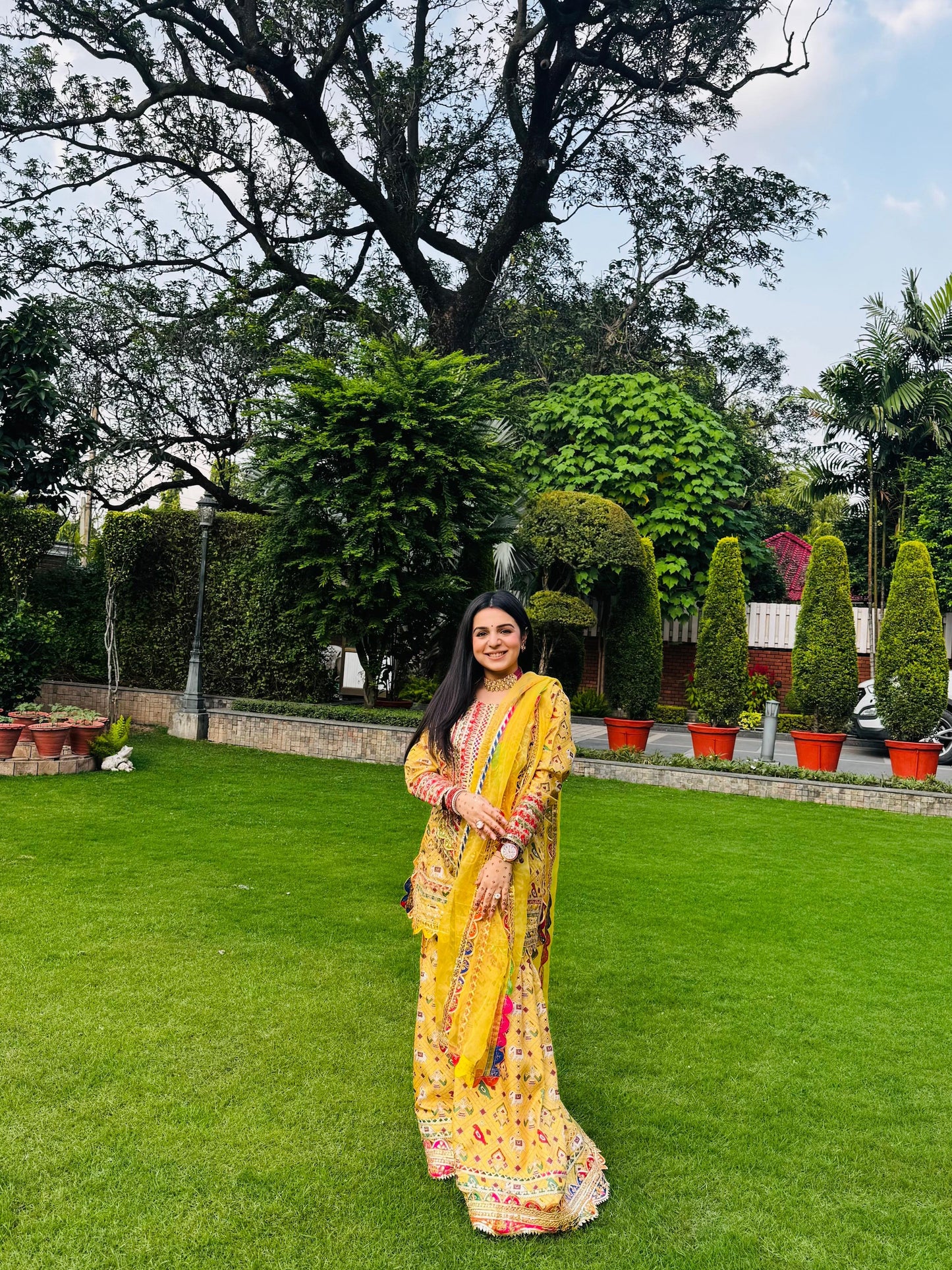 TANYA NARANG IN YELLOW PATOLA SHARARA SET