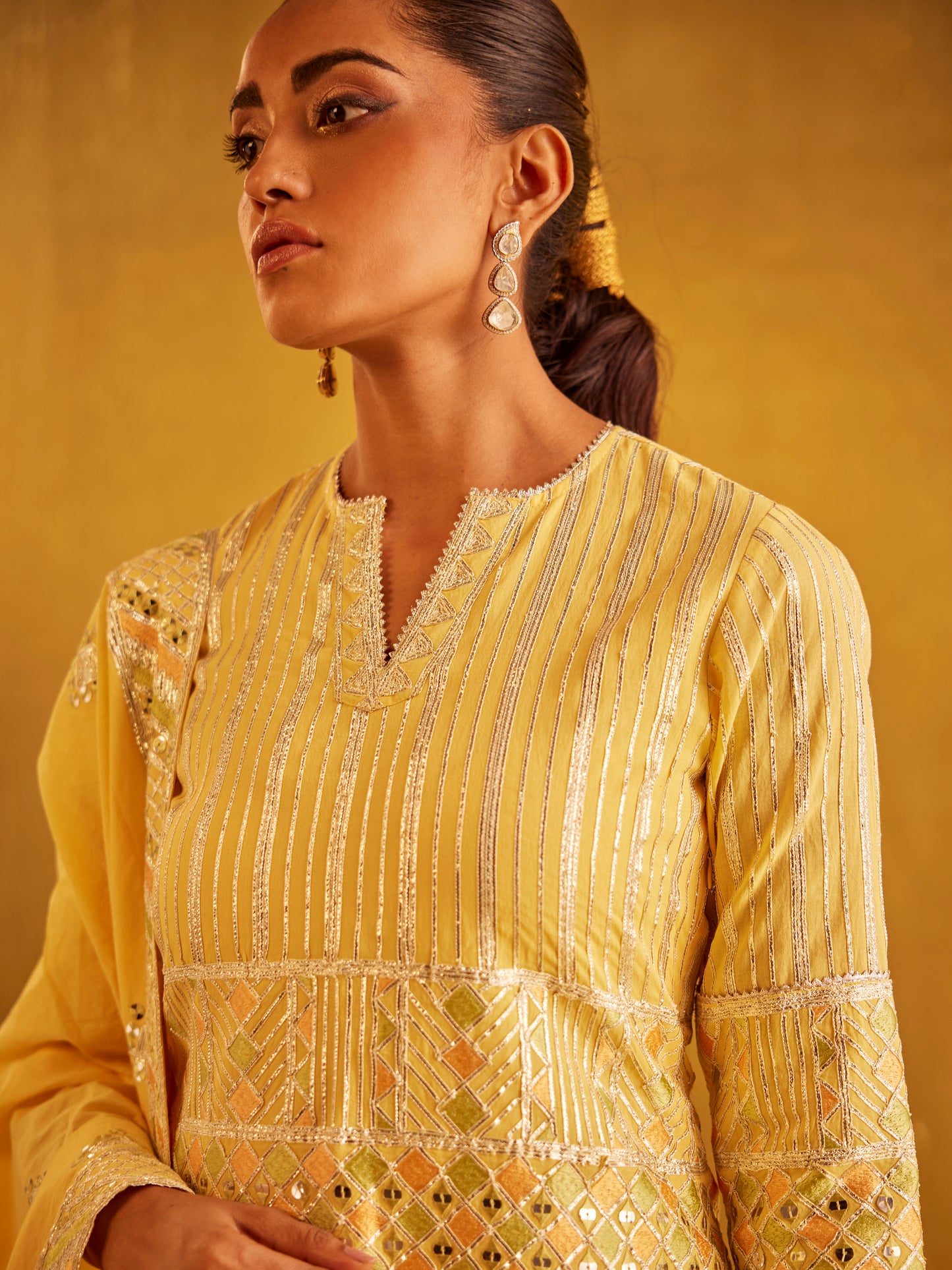 YELLOW GOTA WORK GARARA SET