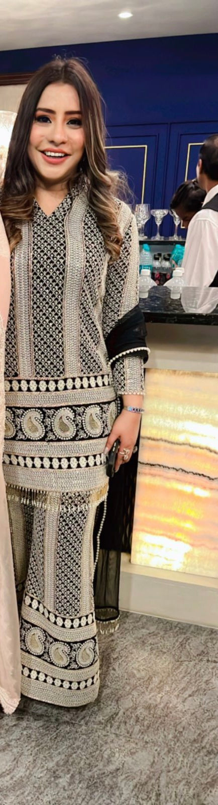 BLACK CHIKANKARI COORD SET