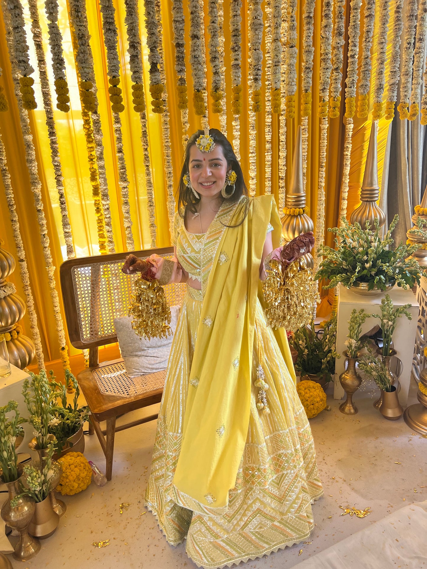 TANYA NARANG IN YELLOW GOTA WORK LEHENGA SET