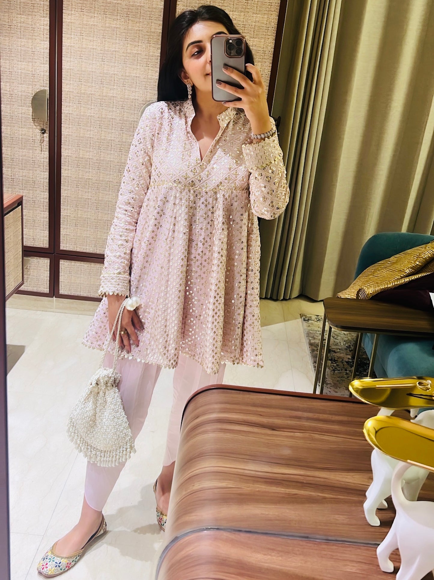 NIKITA KHURANA IN ZARI & SEQUIN DHOTI SET