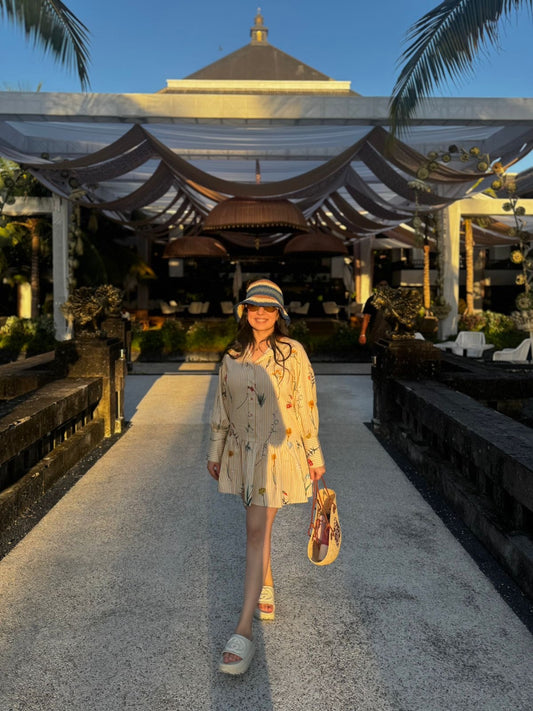 TANYA NARANG IN YELLOW COTTON DRESS