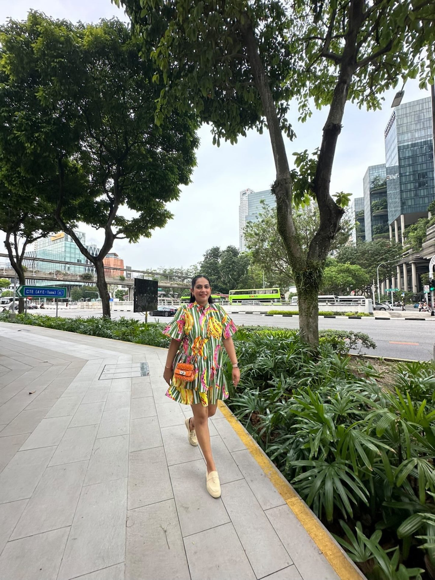 SHRADDHA AJMANI IN BANANA PRINT COTTON DRESS