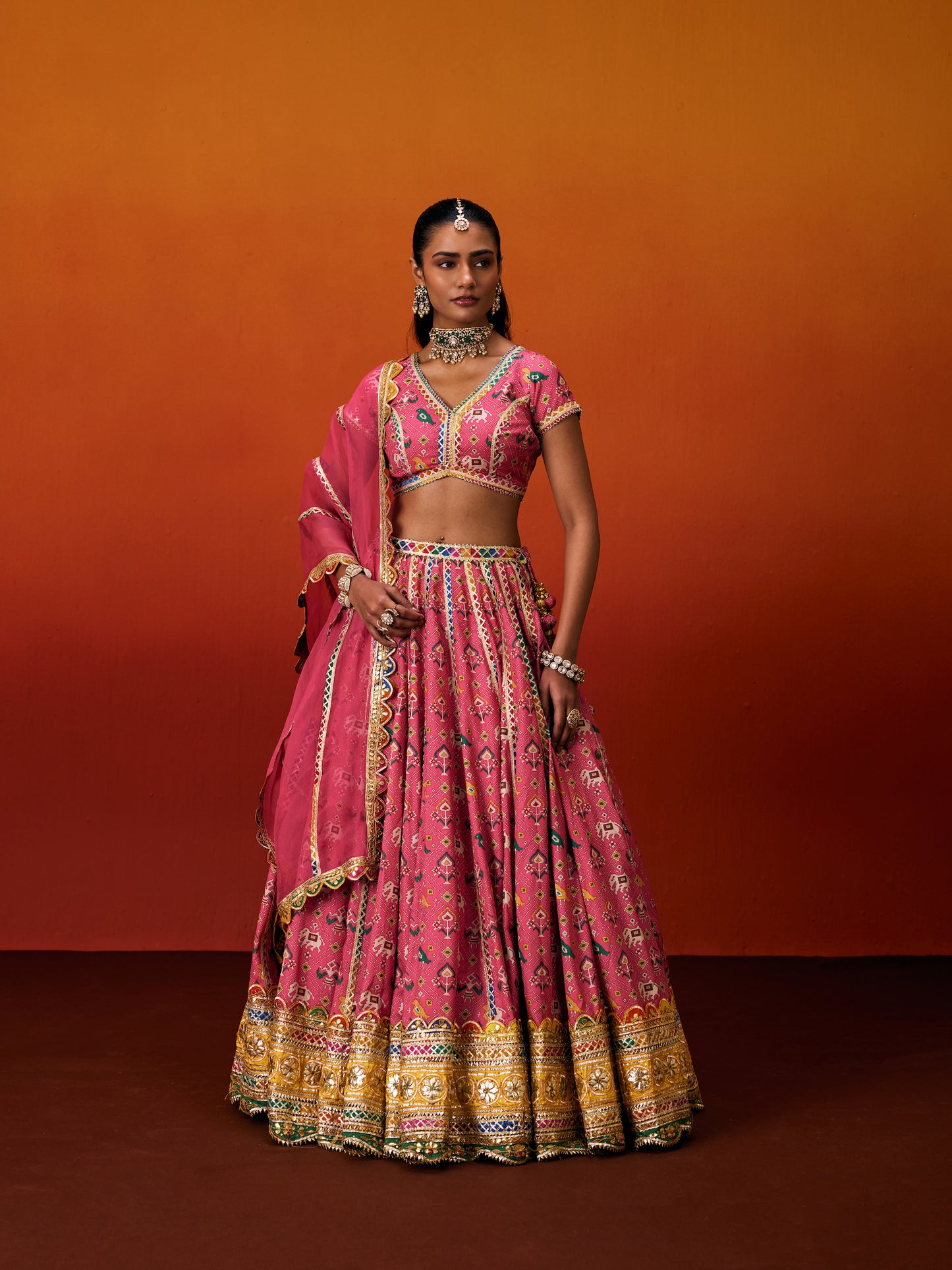 RANI PINK PATOLA LEHENGA SET