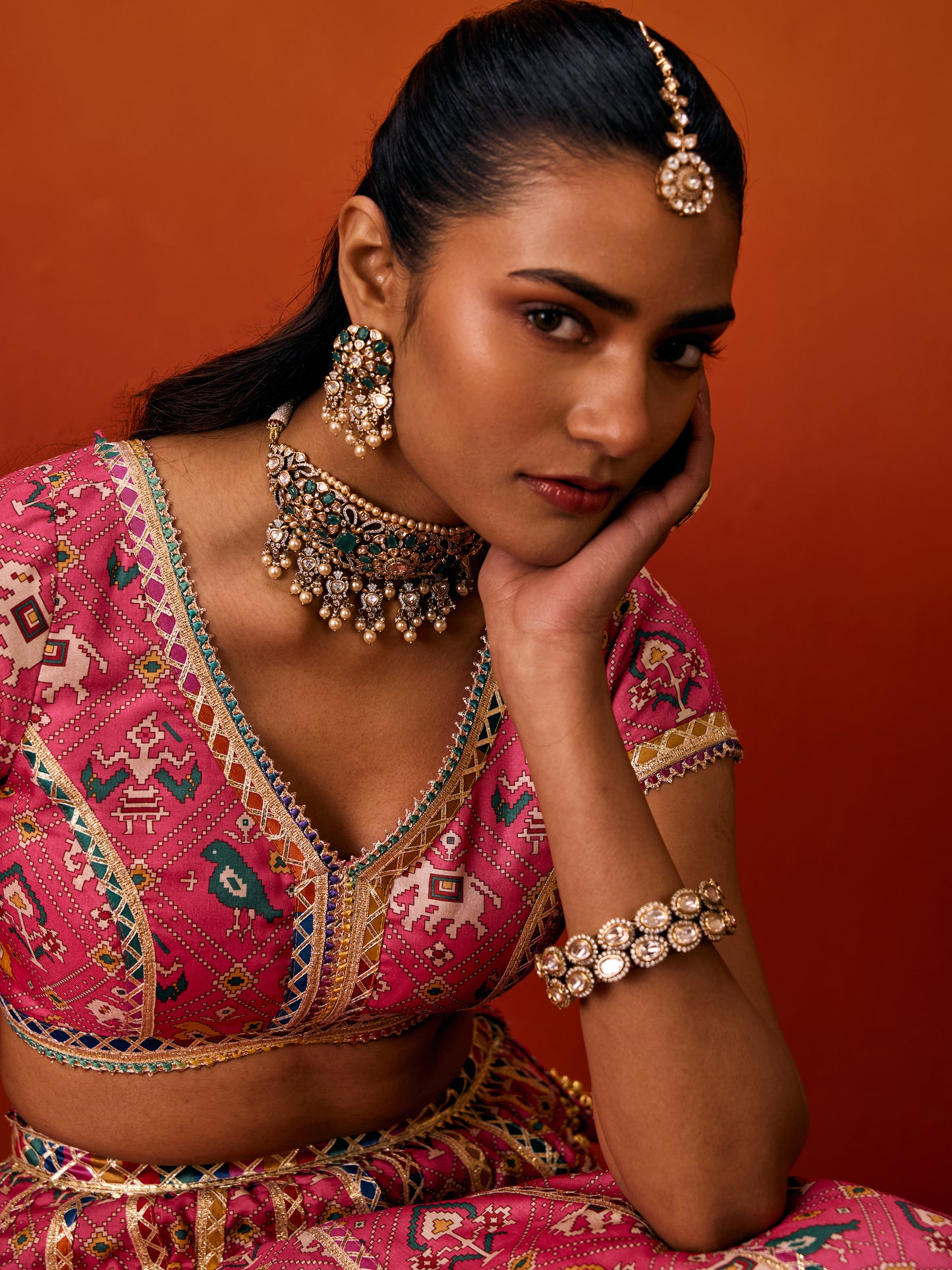 RANI PINK PATOLA LEHENGA SET