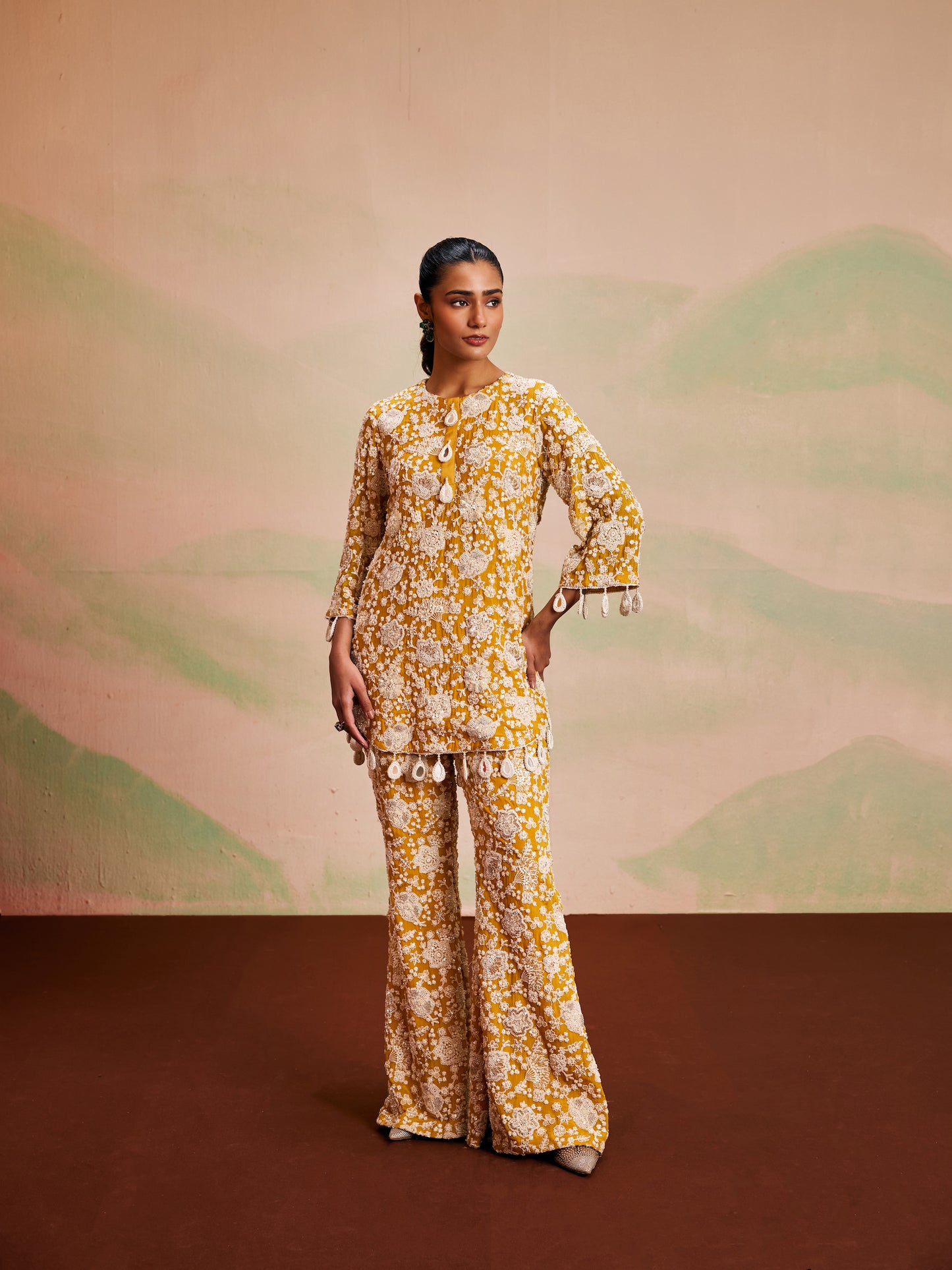 YELLOW PEARL WORK COORD SET