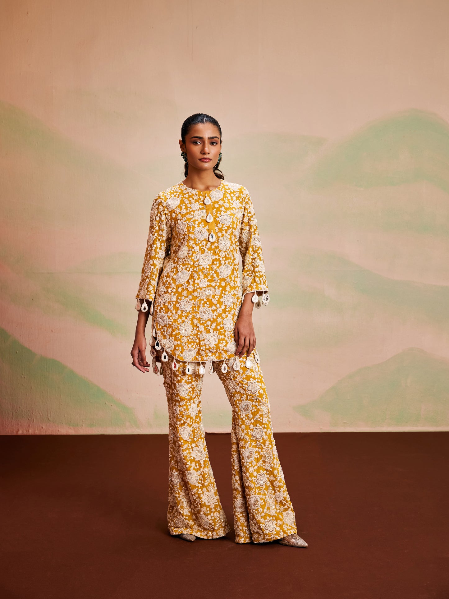 YELLOW PEARL WORK COORD SET