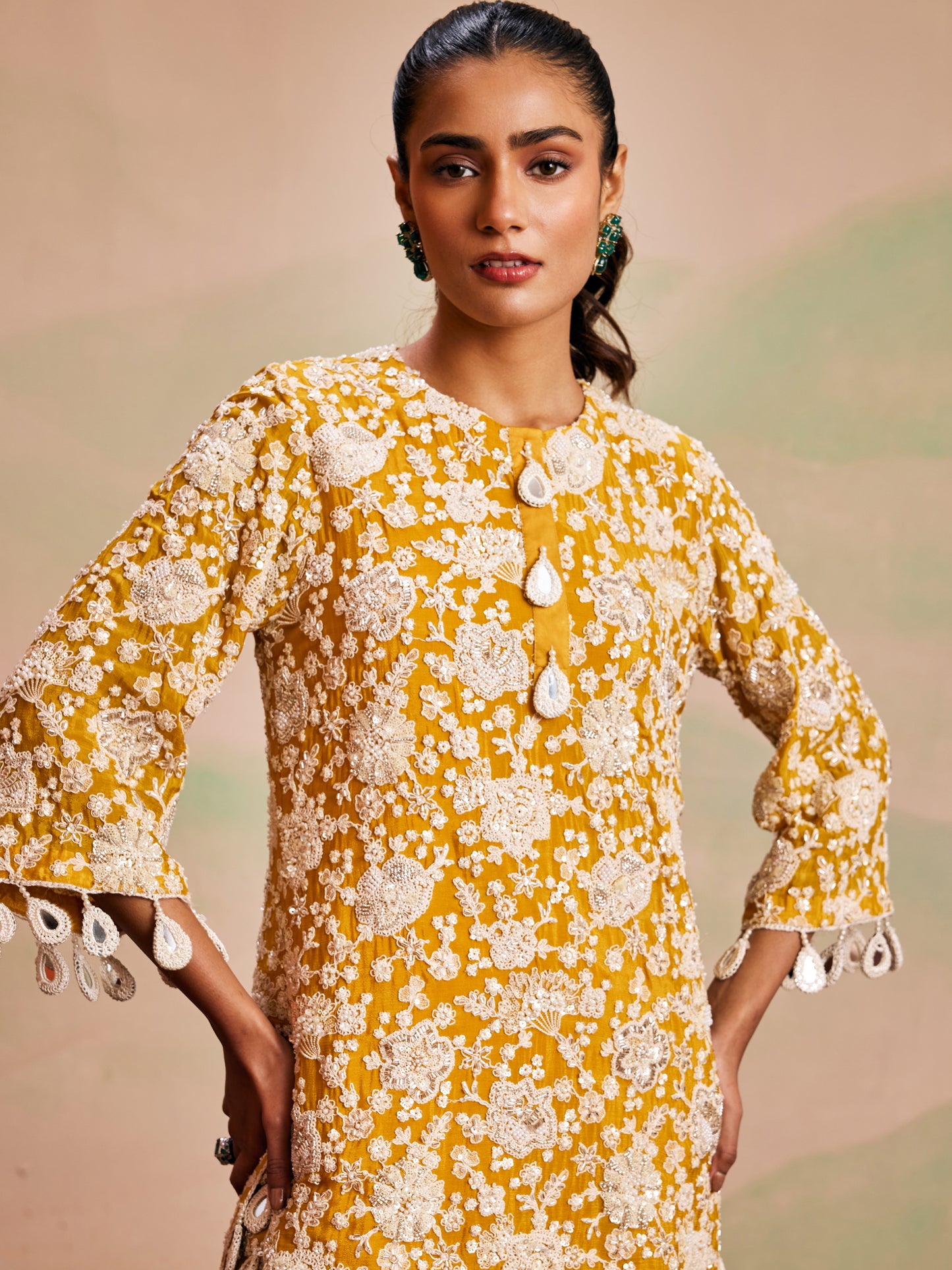 YELLOW PEARL WORK COORD SET