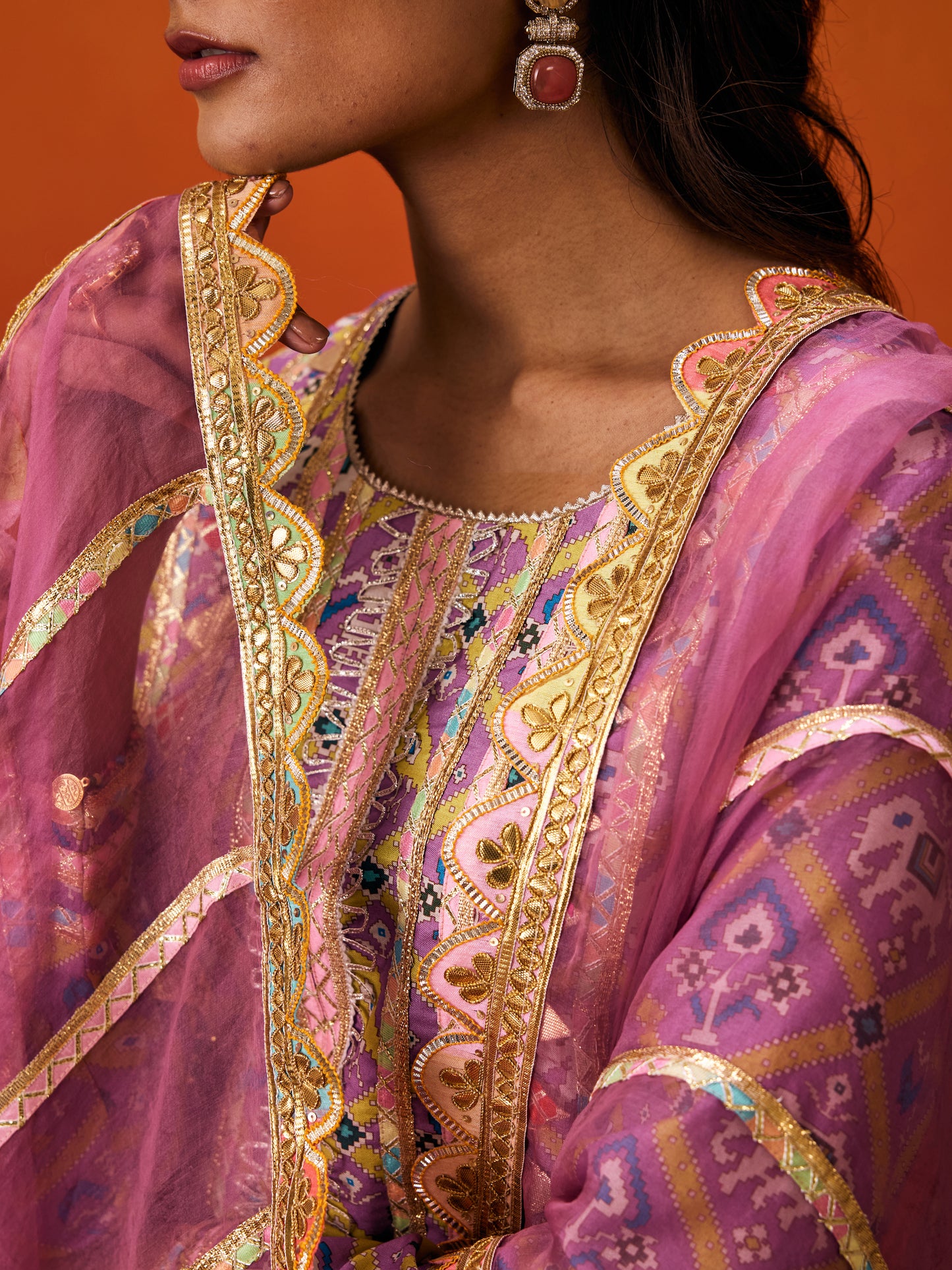 LIGHT PINK PATOLA SHARARA SET