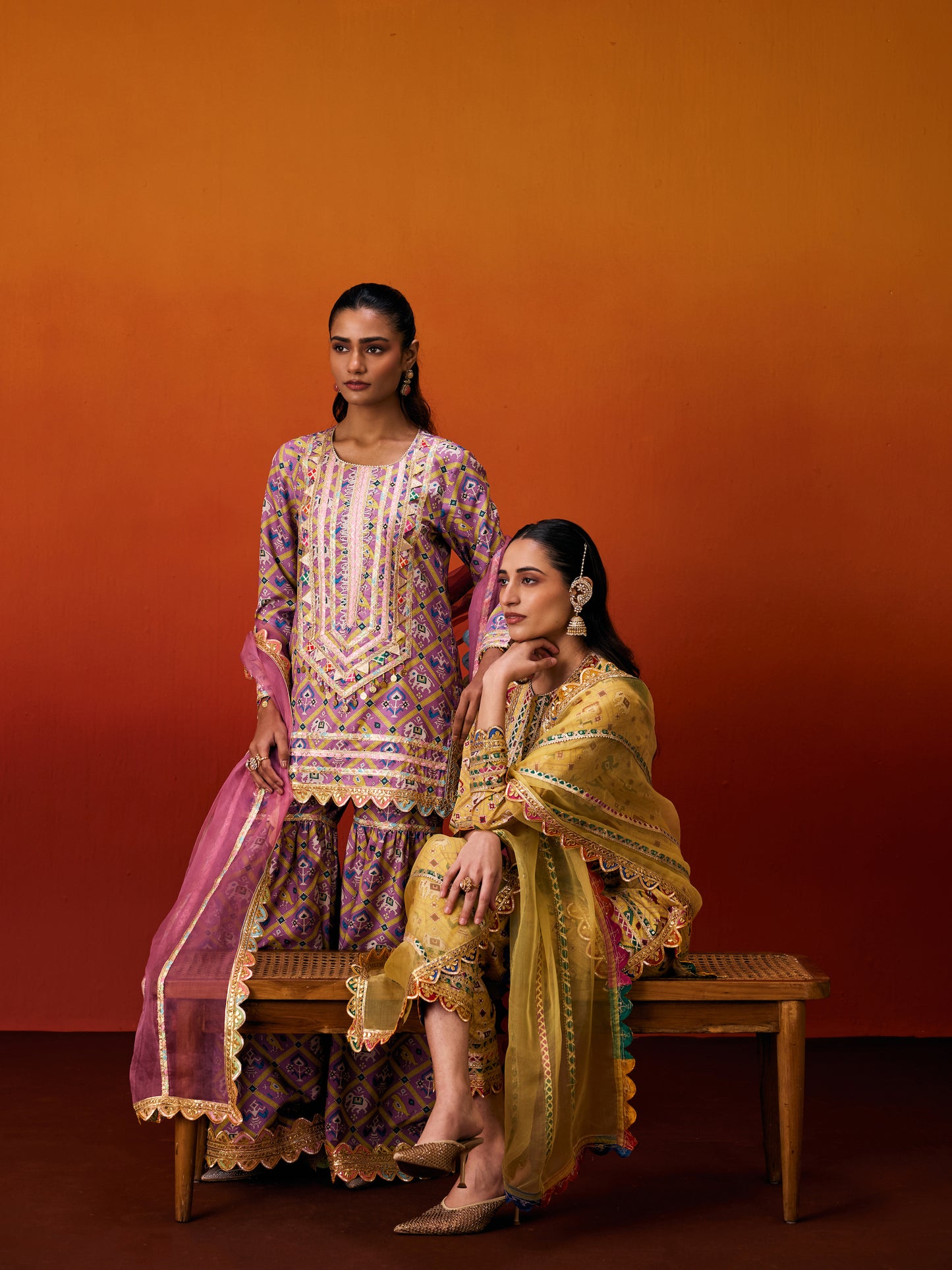 LIGHT PINK PATOLA SHARARA SET