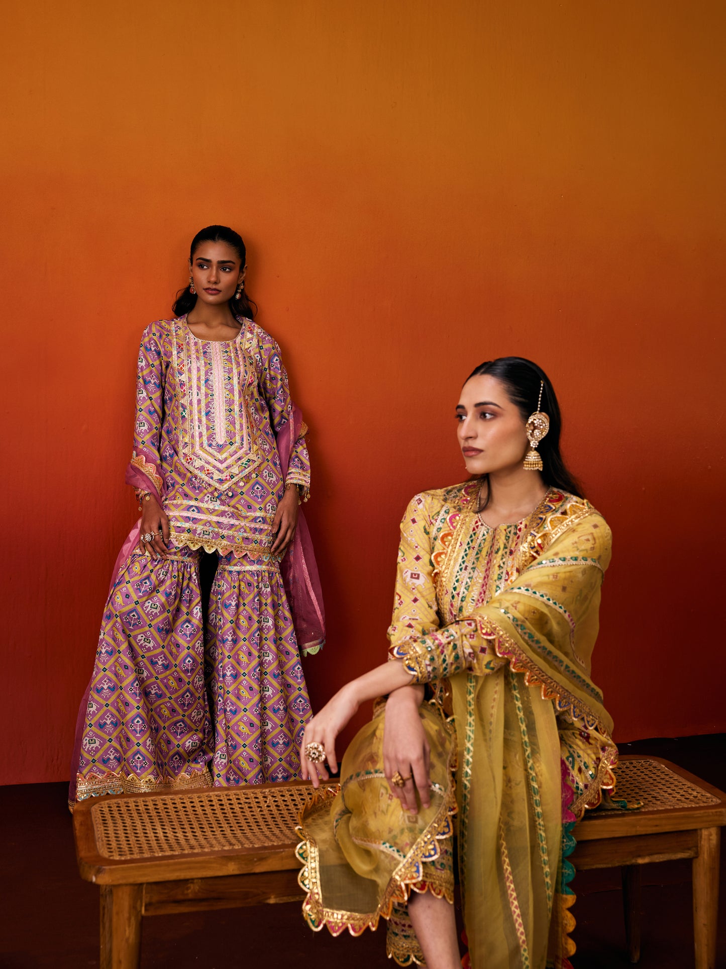 LIGHT PINK PATOLA SHARARA SET