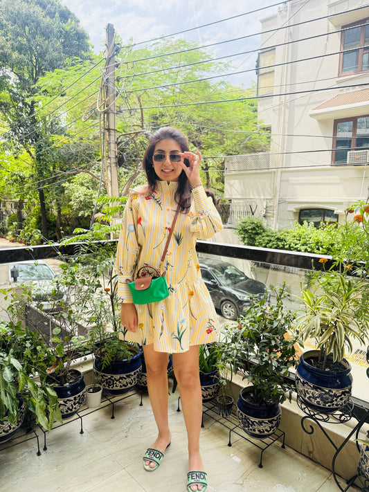 NIKITA KHURANA IN YELLOW COTTON DRESS
