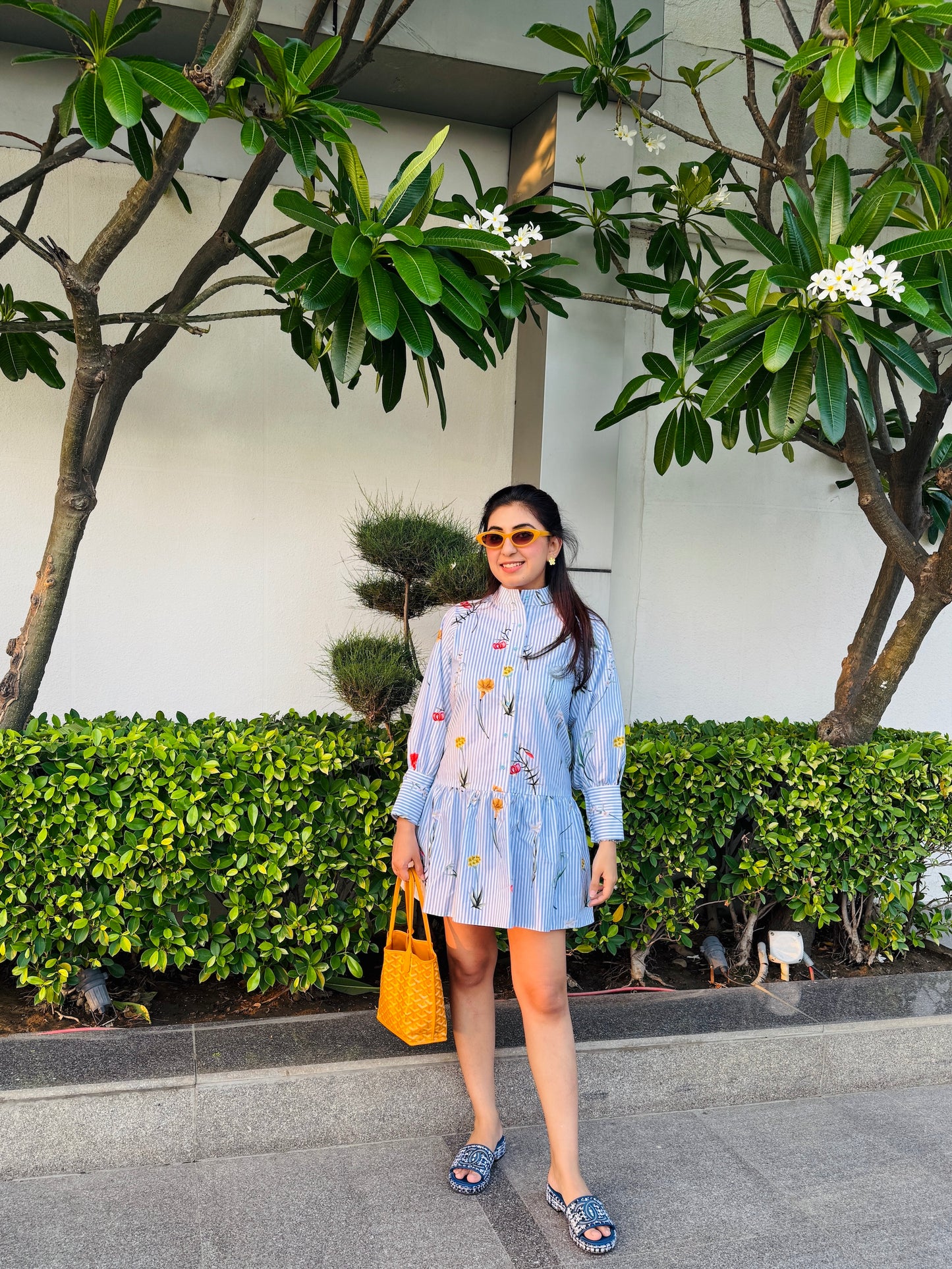 NIKITA KHURANA IN BLUE COTTON DRESS