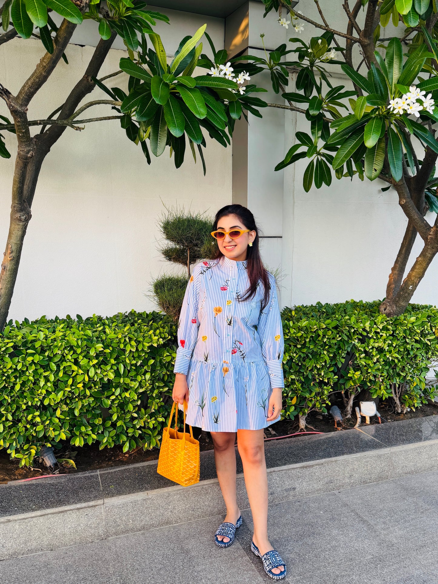 NIKITA KHURANA IN BLUE COTTON DRESS