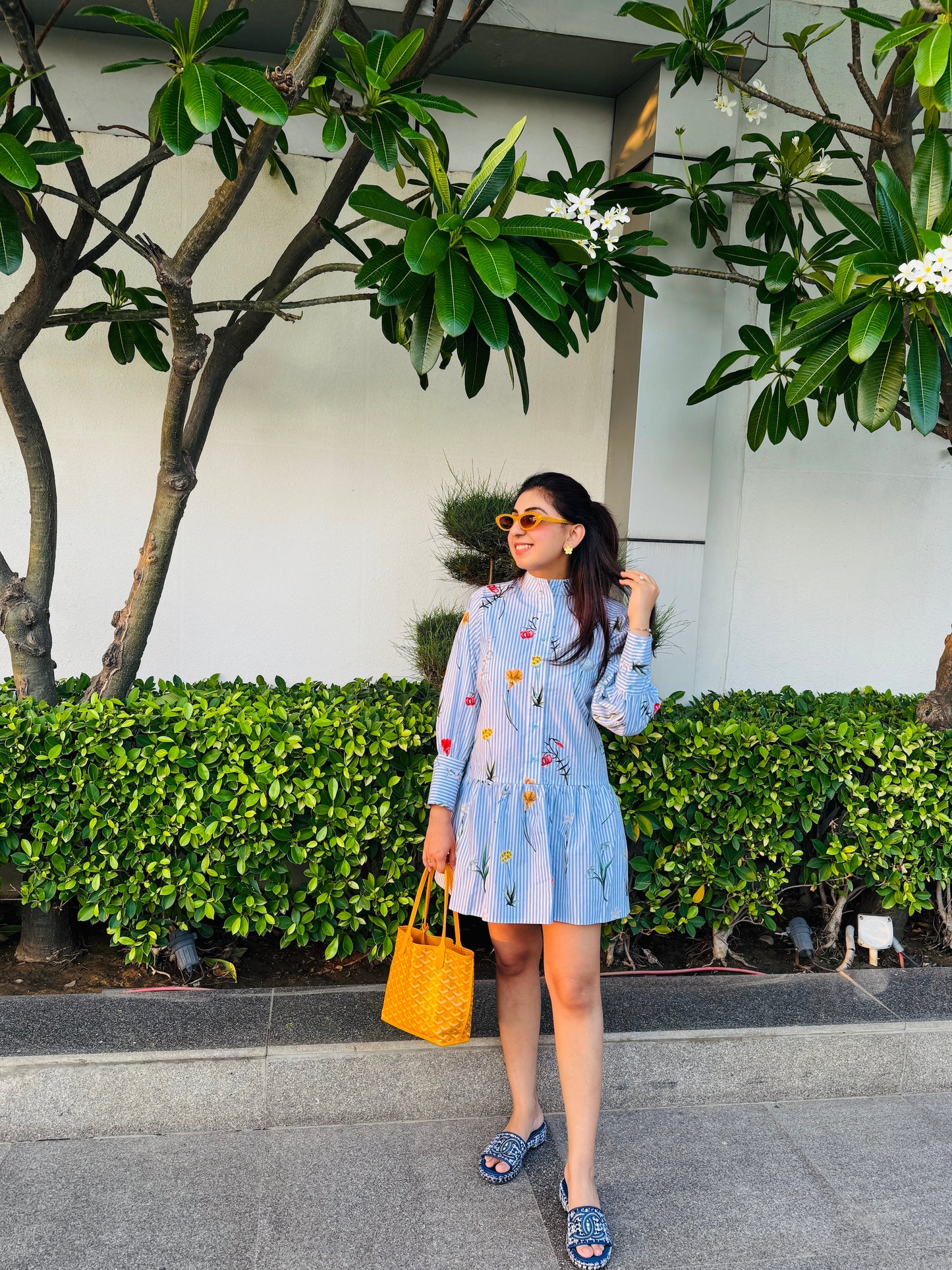 NIKITA KHURANA IN BLUE COTTON DRESS
