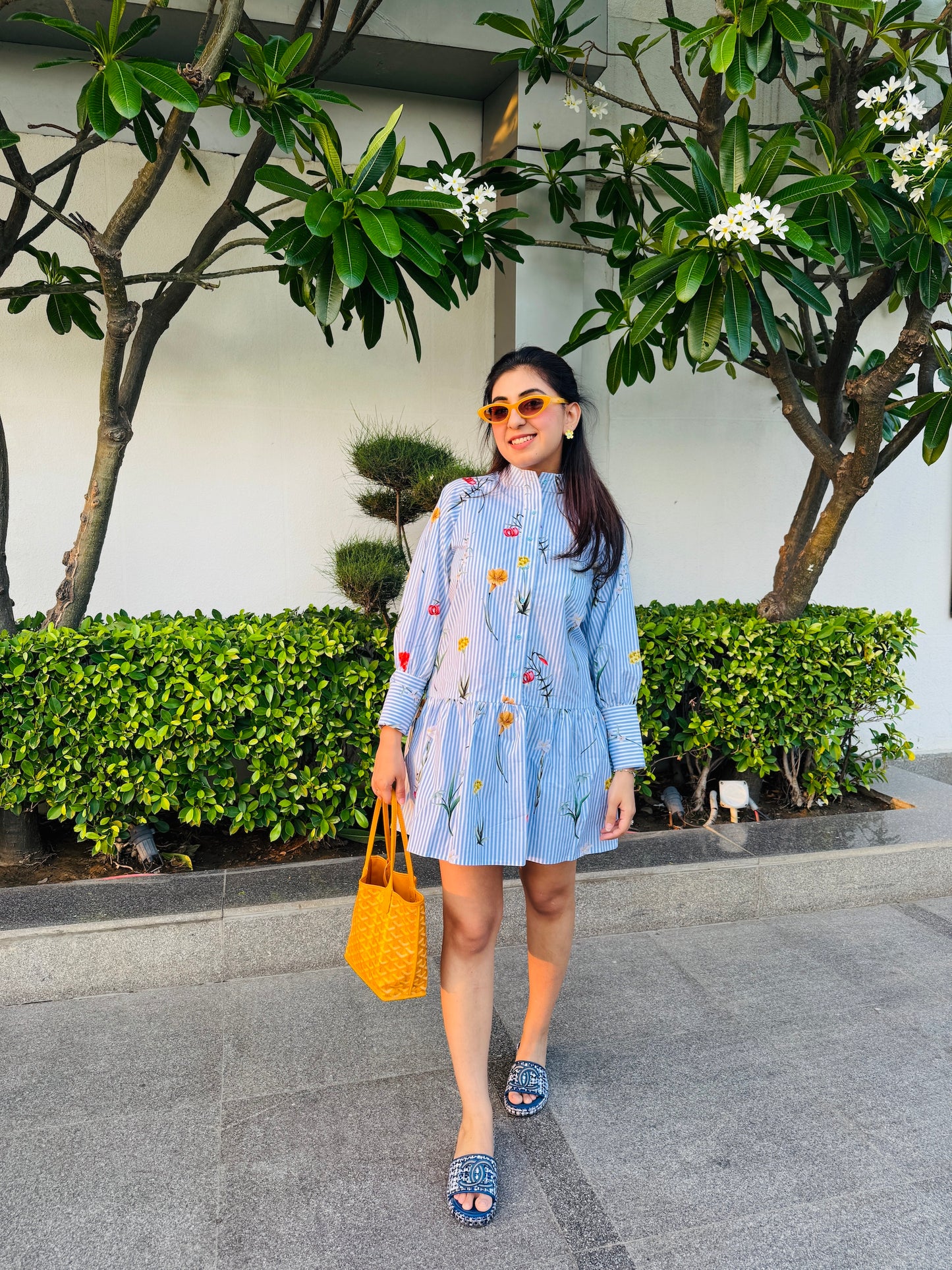 NIKITA KHURANA IN BLUE COTTON DRESS