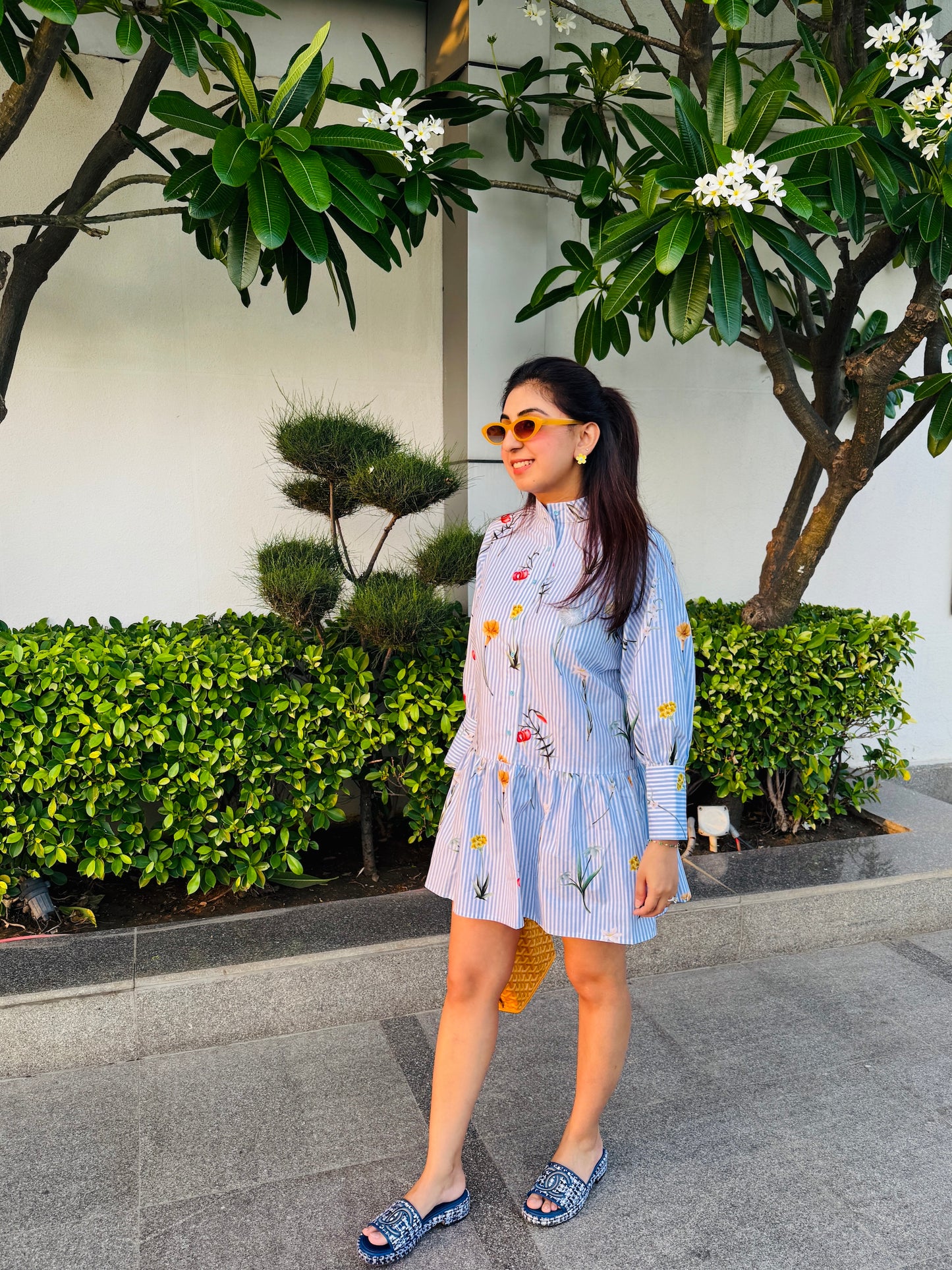 NIKITA KHURANA IN BLUE COTTON DRESS
