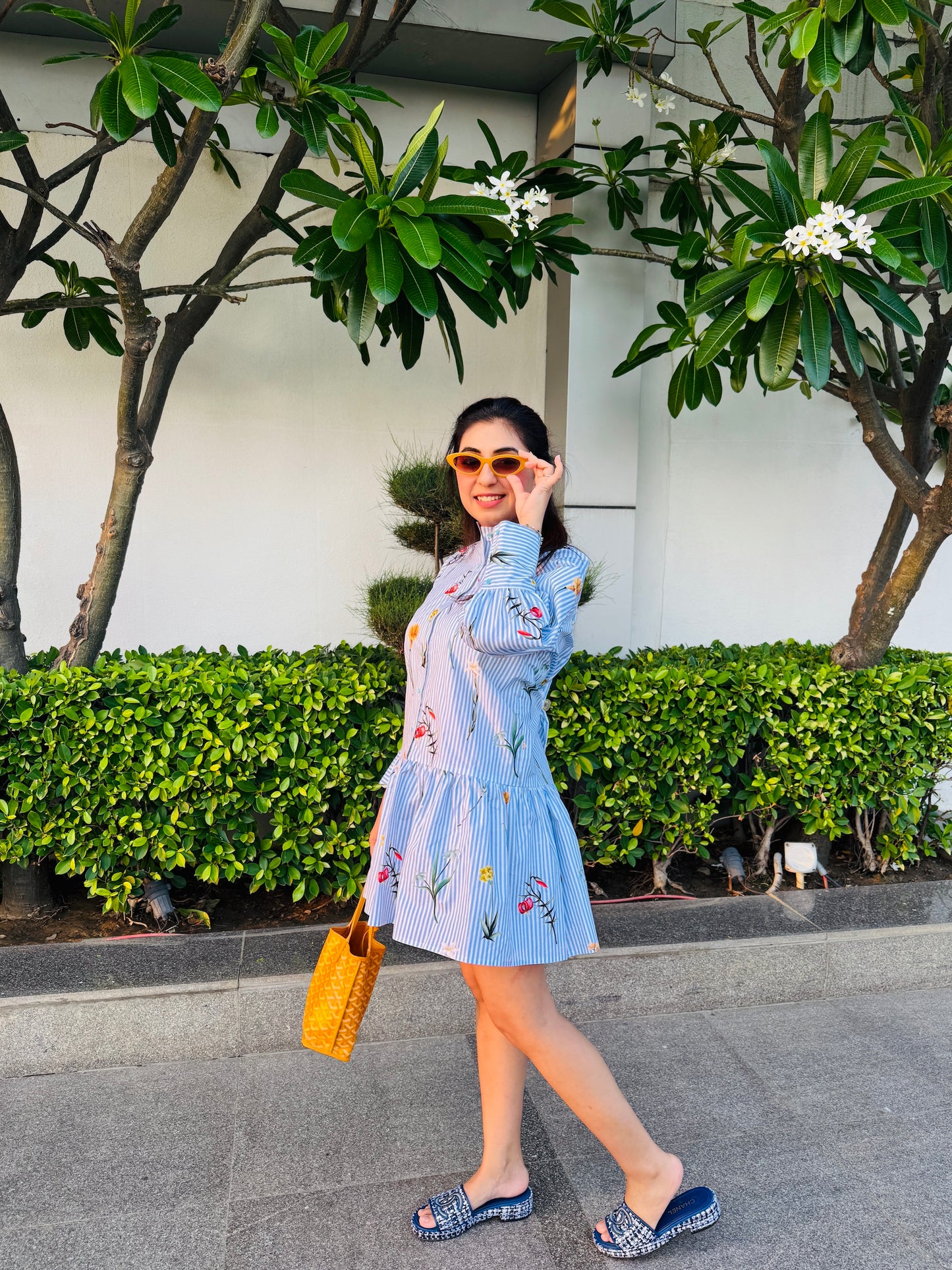 NIKITA KHURANA IN BLUE COTTON DRESS