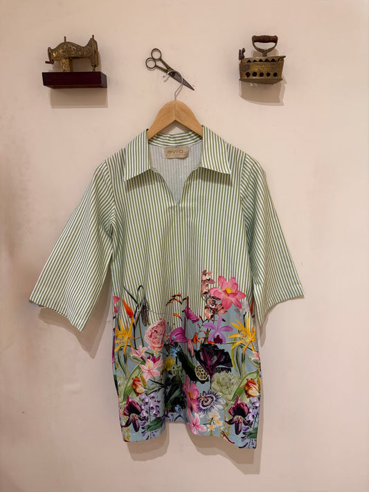 GREEN COTTON DRESS