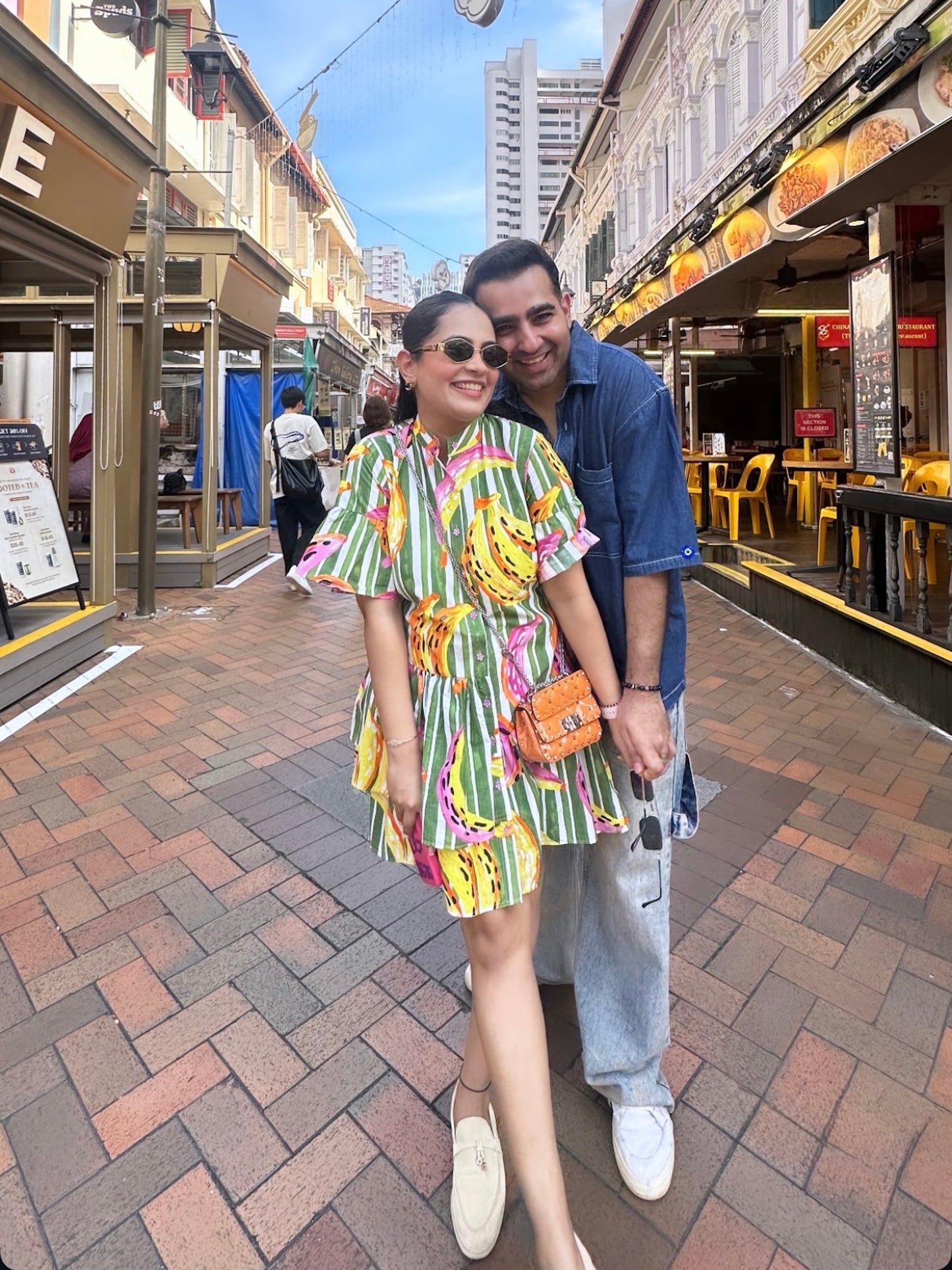 SHRADDHA AJMANI IN BANANA PRINT COTTON DRESS