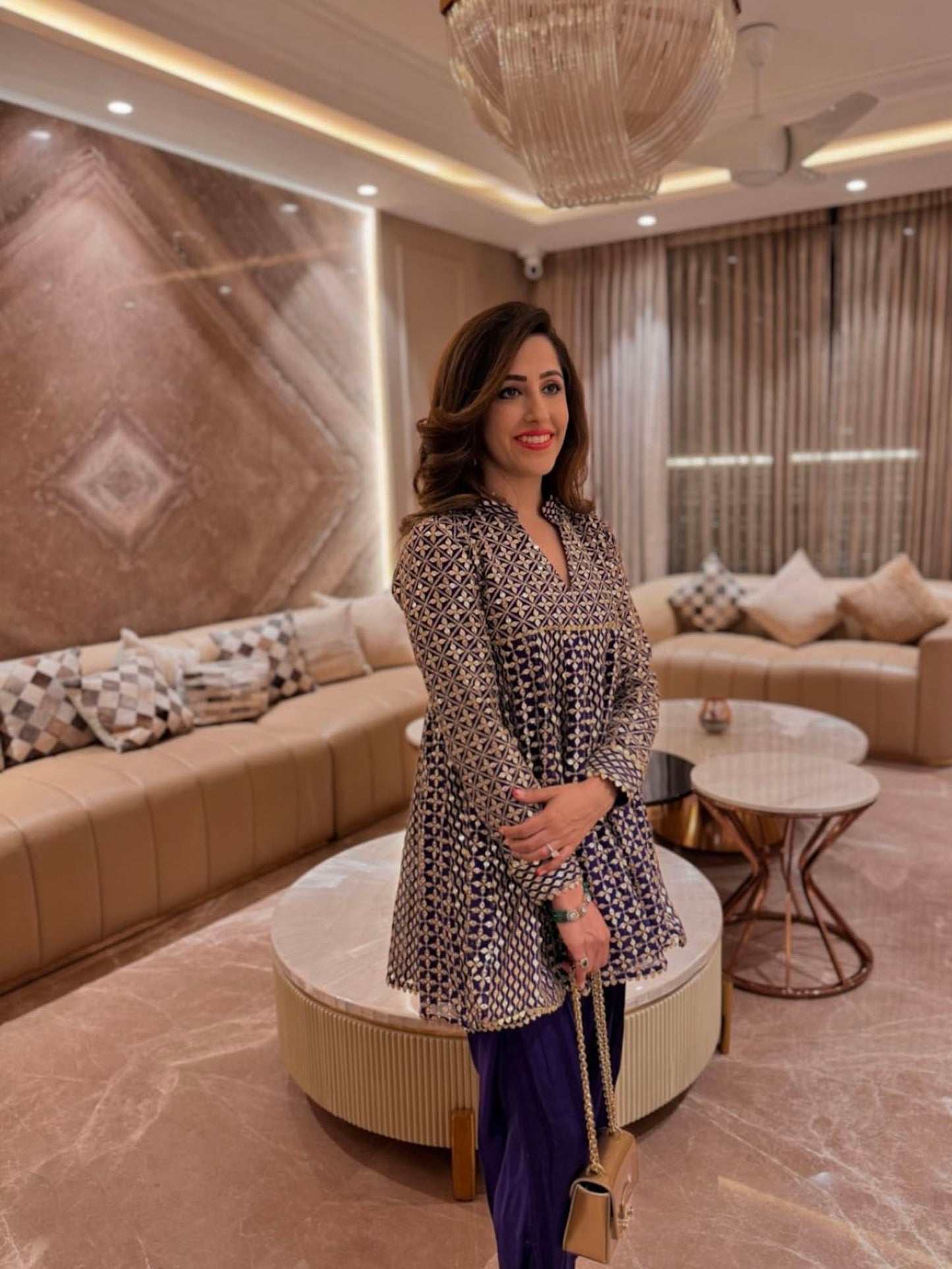 ZARI & SEQUIN DHOTI SET