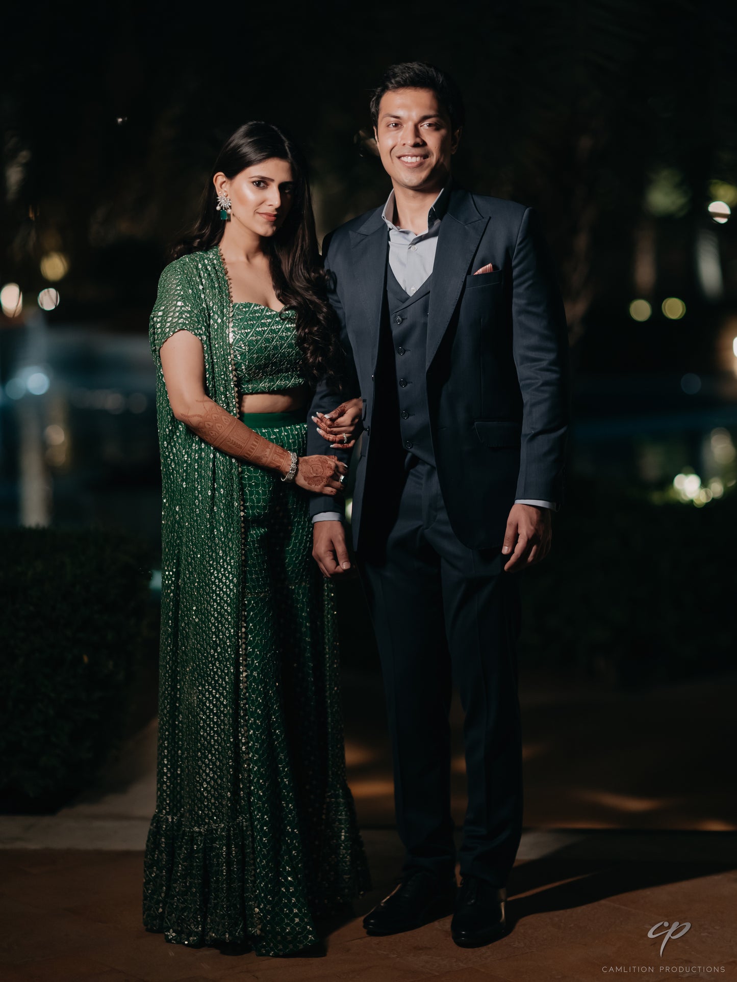 GREEN ZARI & SEQUIN 3 PIECE SET