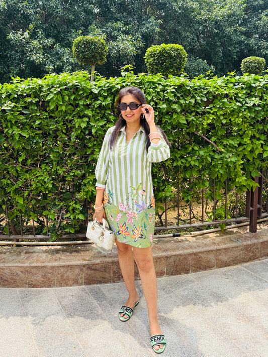 NIKITA KHURANA IN GREEN COTTON DRESS