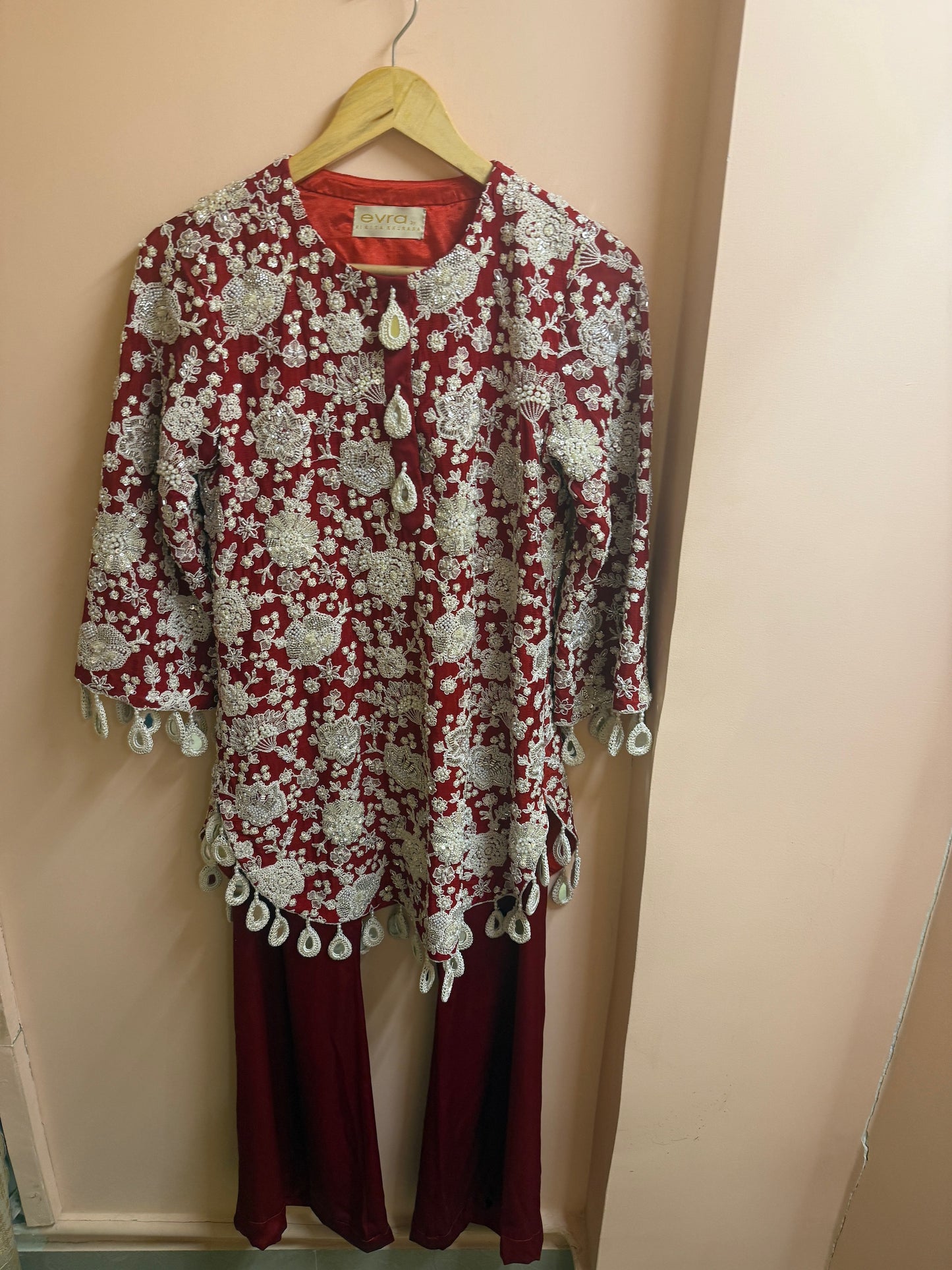 RED PEARL WORK COORD SET