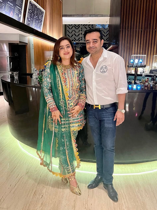 GREEN PATOLA KURTA SET