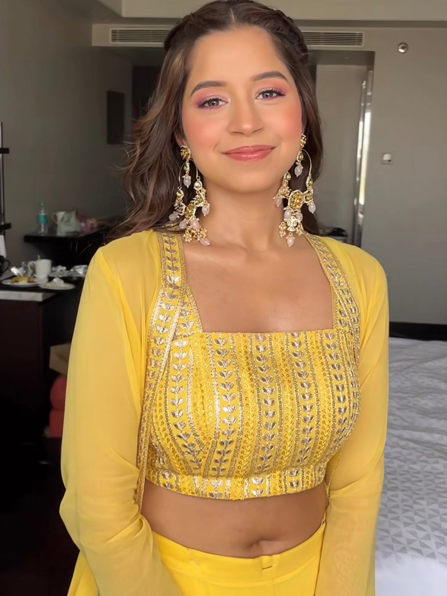VIDHI IN YELLOW GOTA JACKET SET