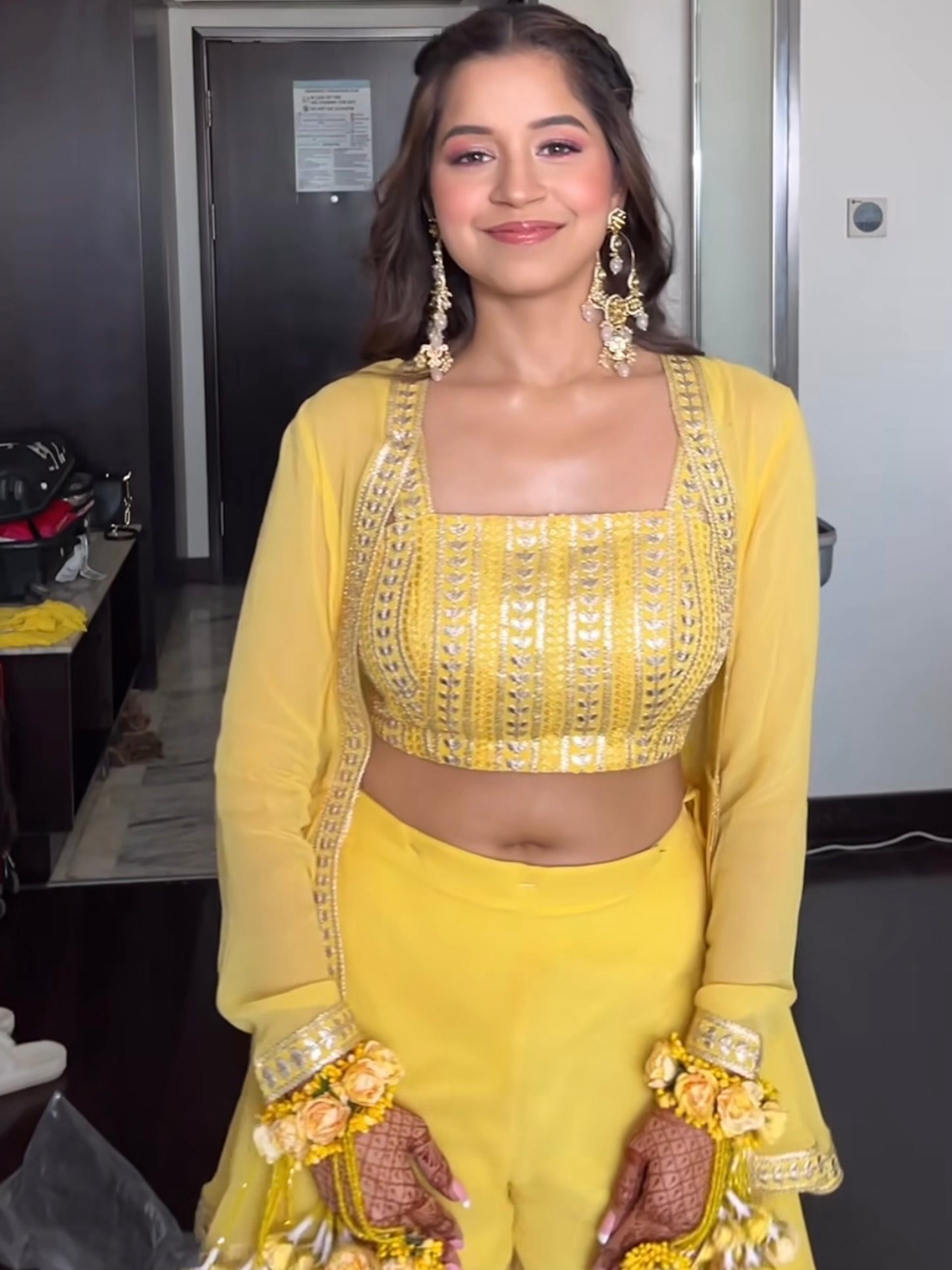 VIDHI IN YELLOW GOTA JACKET SET