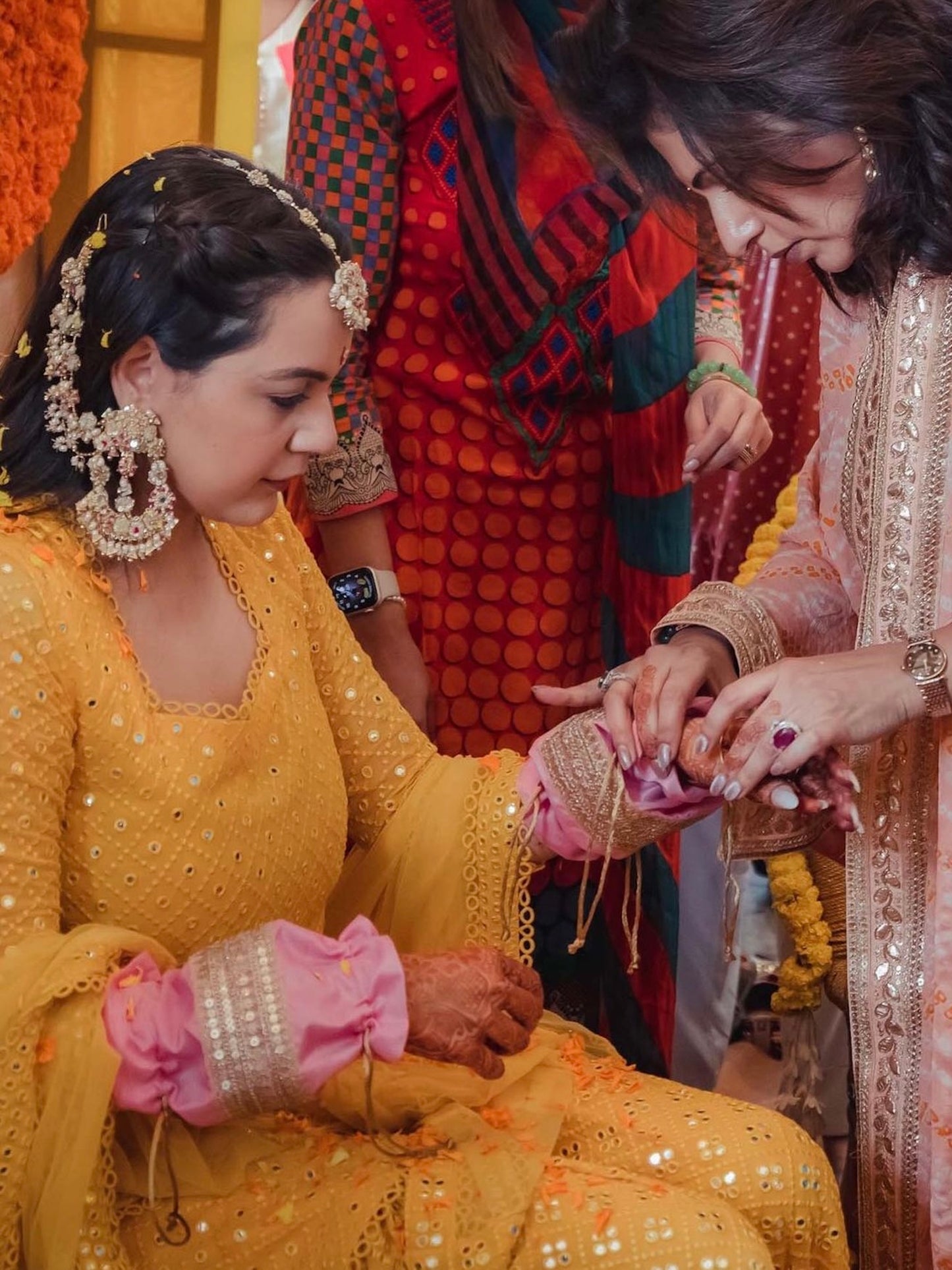 VEDIKA SHARMA IN YELLOW MIRROR WORK GARARA SET