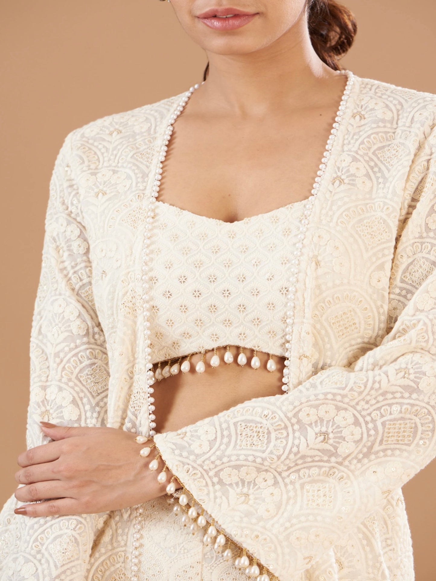 IVORY THREAD WORK 3 PIECE SET