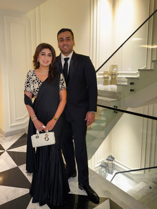 NIKITA KHURANA IN BLACK DRAPED SAREE