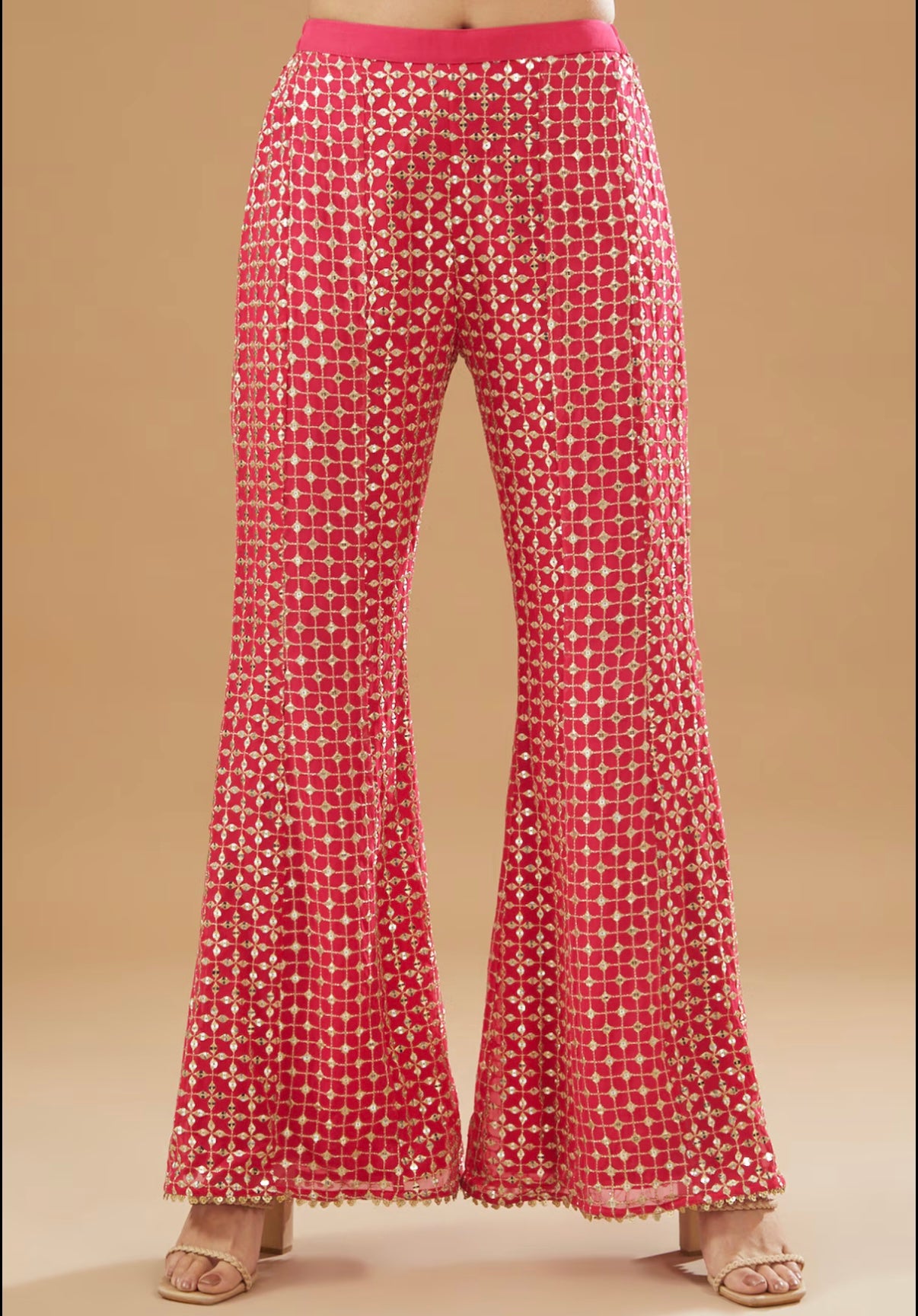 RANI PINK ZARI & SEQUIN COORD SET