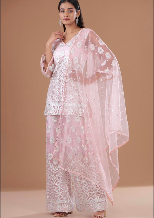 PINK FOIL WORK COORD SET